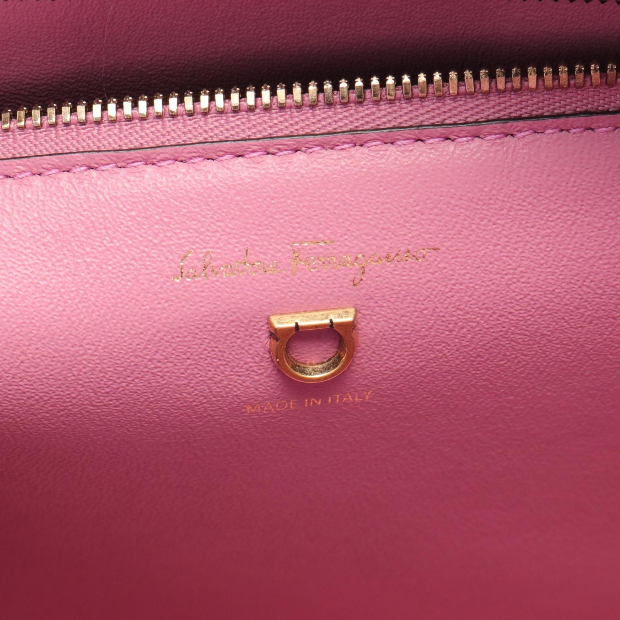 Salvatore Ferragamo Pink Leather Tote Bag (Pre-Owned)