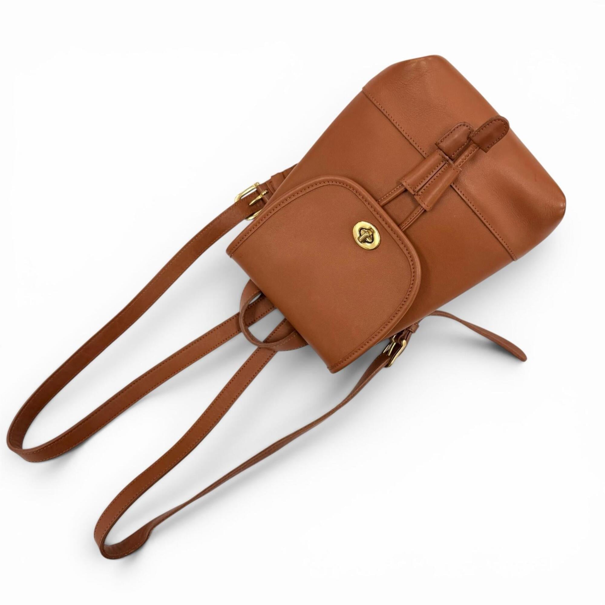 Coach Brown Leather Backpack (Pre-Owned)