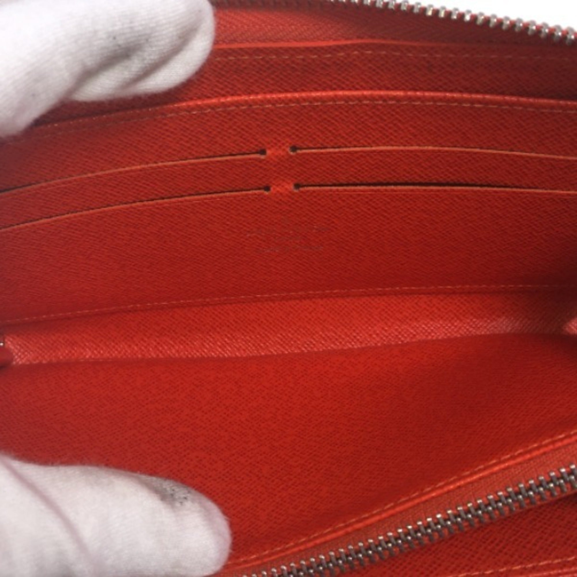 Louis Vuitton Epi Orange Epi Leather Long Wallet (Bi-Fold) (Pre-Owned)