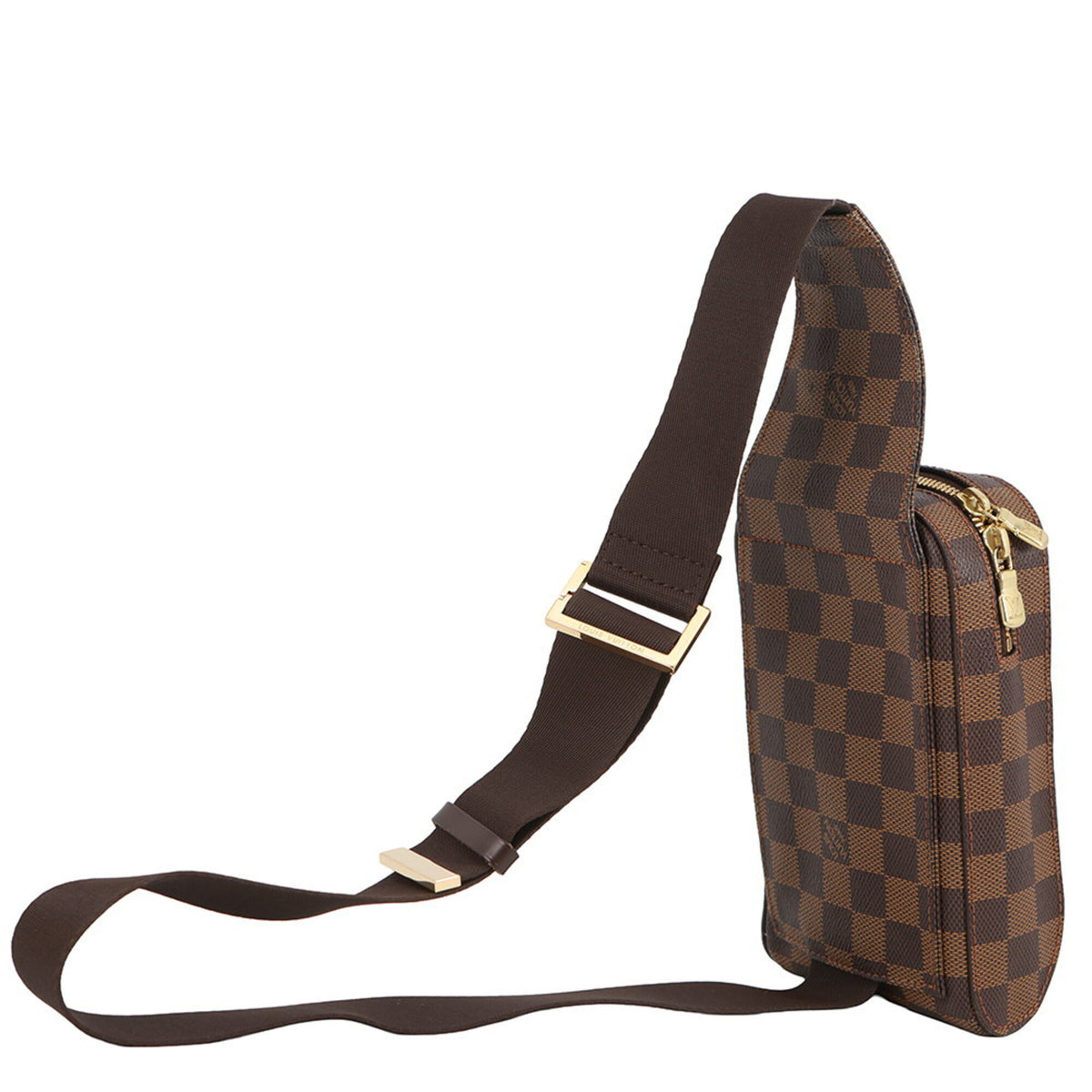 Louis Vuitton Brown Damier Canvas Ebene Damier Canvas Handbag Pouch Shoulder Bag Sling Bag (Pre-Owned)
