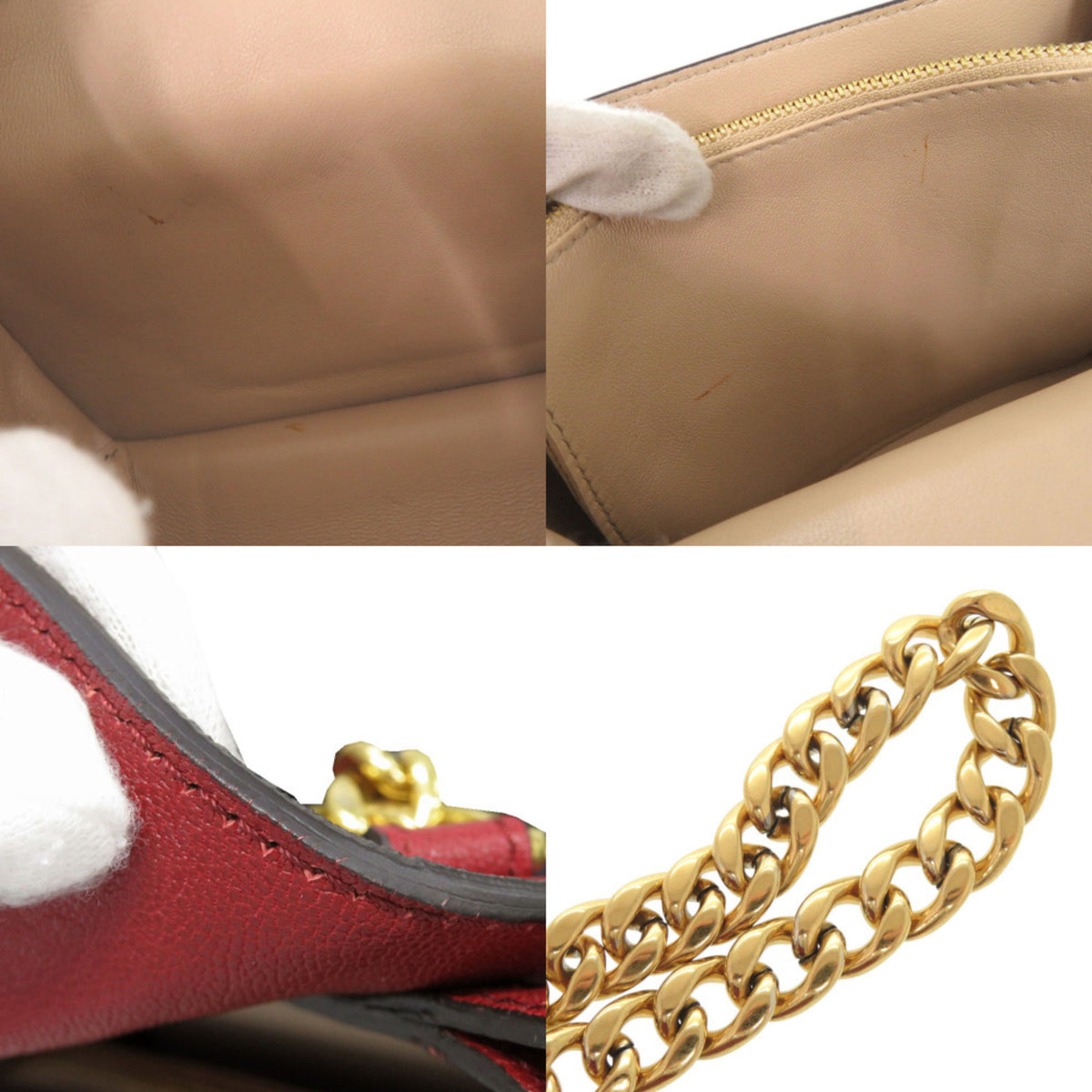 Chloé Red Color Leather Shoulder Bag (Pre-Owned)