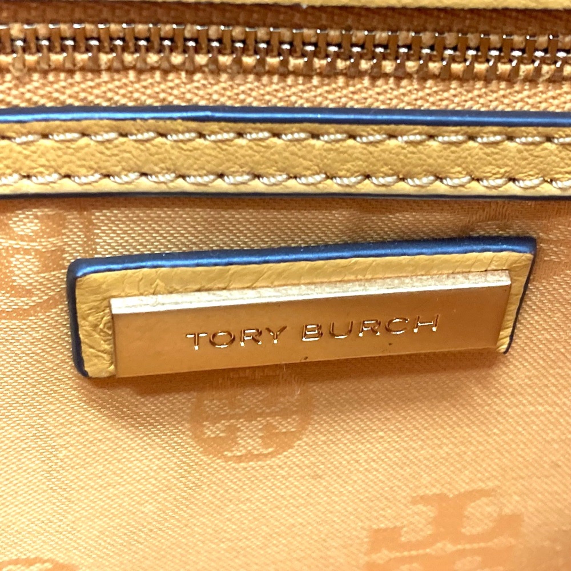 Tory Burch Yellow Leather Shoulder Bag (Pre-Owned)