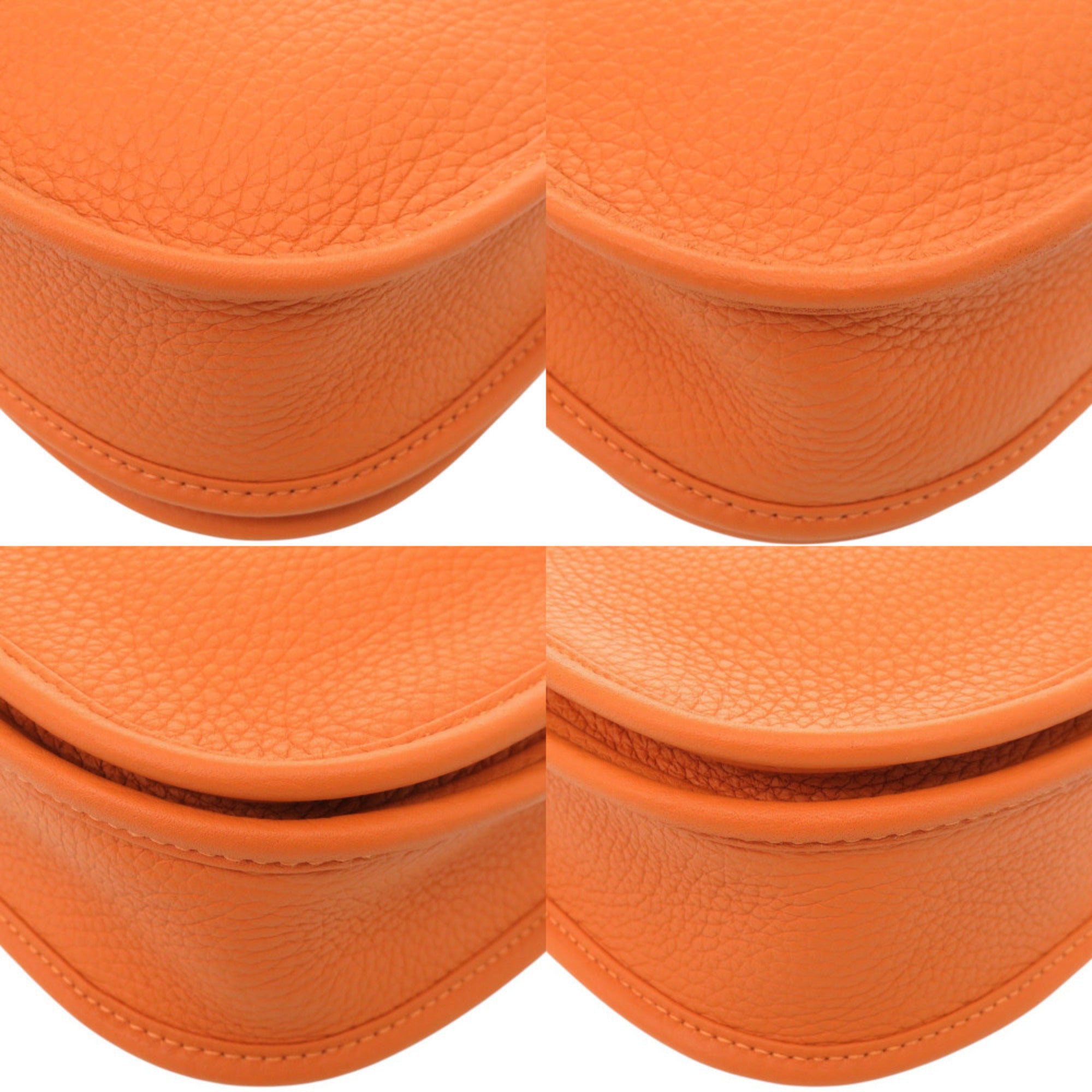 Hermes Orange Taurillon Clemence Leather Shoulder Bag (Pre-Owned)