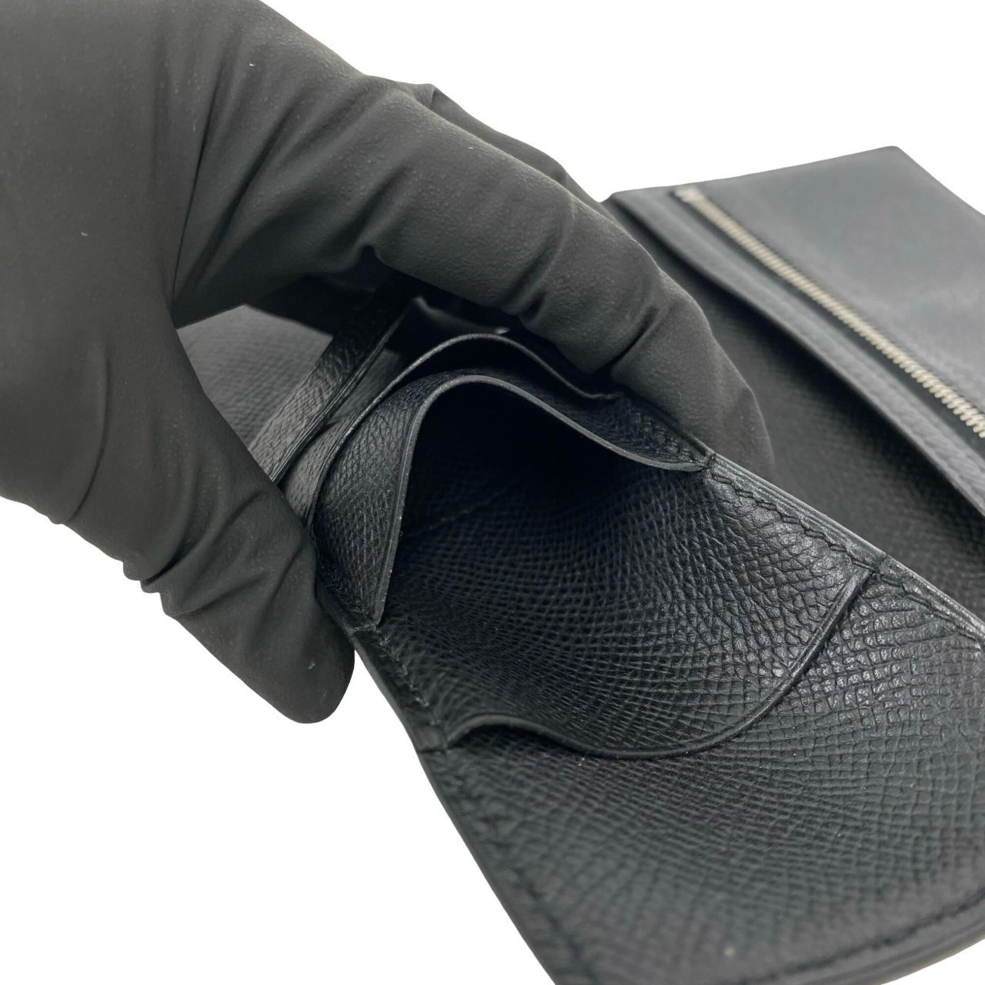 Hermes Black Epsom Leather Long Wallet (Bi-Fold) (Pre-Owned)