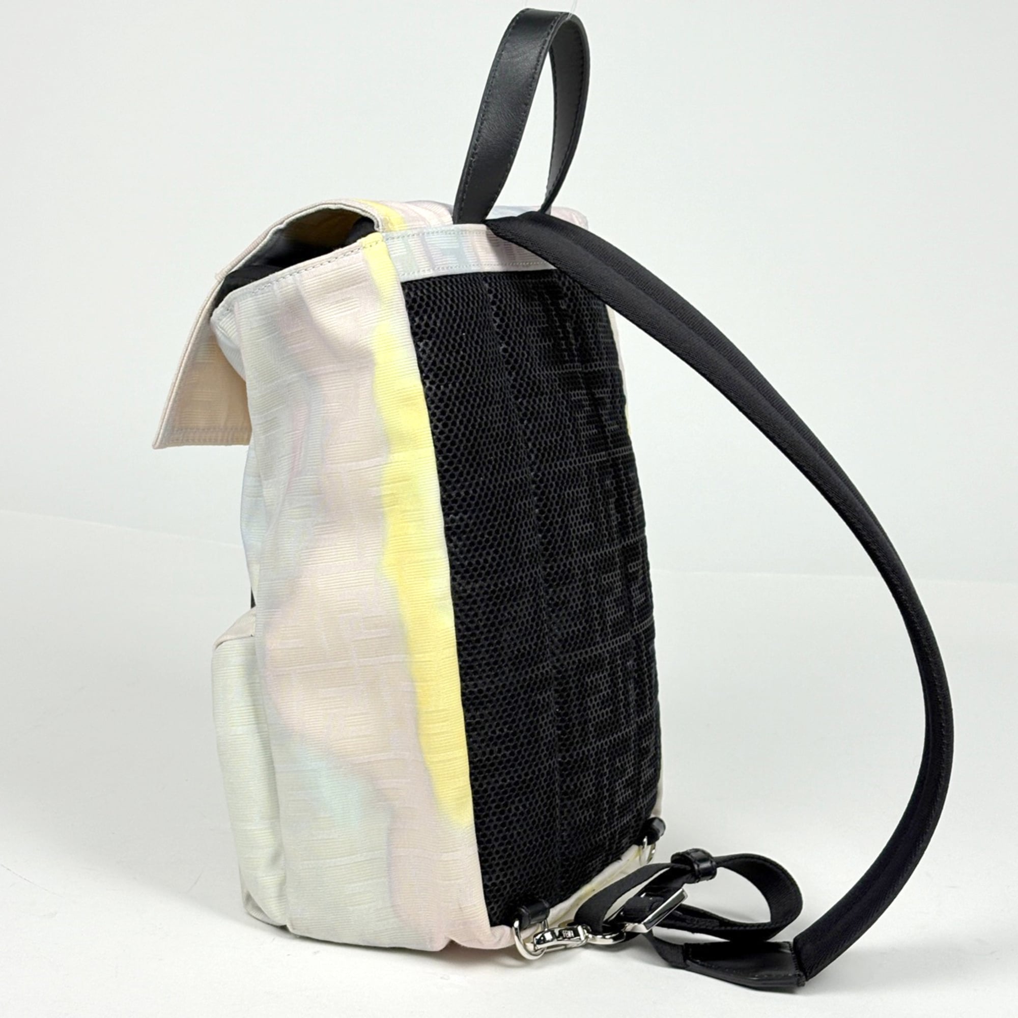 Fendi Multi-Color Nylon Leather Backpack (Pre-Owned)