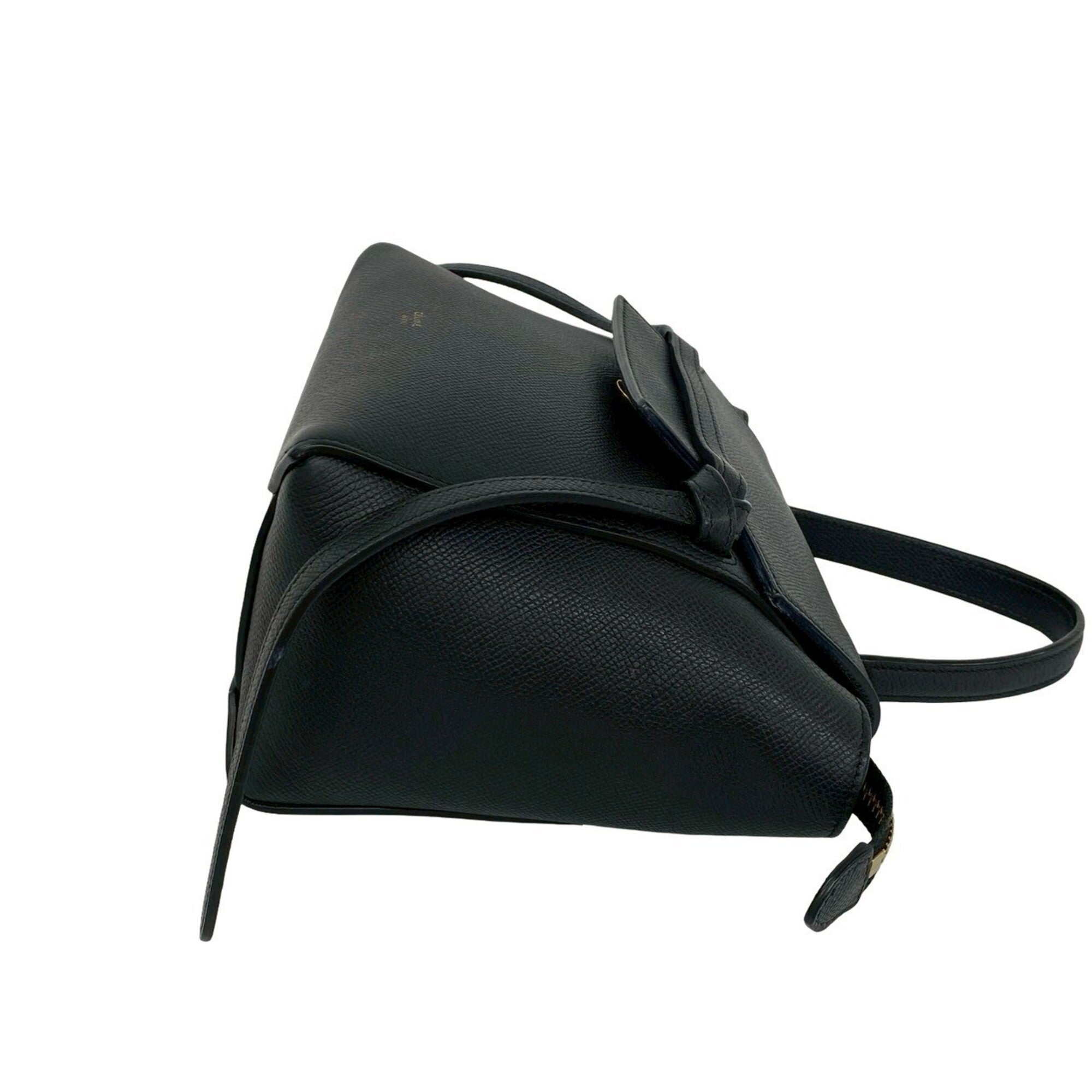 Celine Black Leather Handbag Shoulder Bag (Pre-Owned)