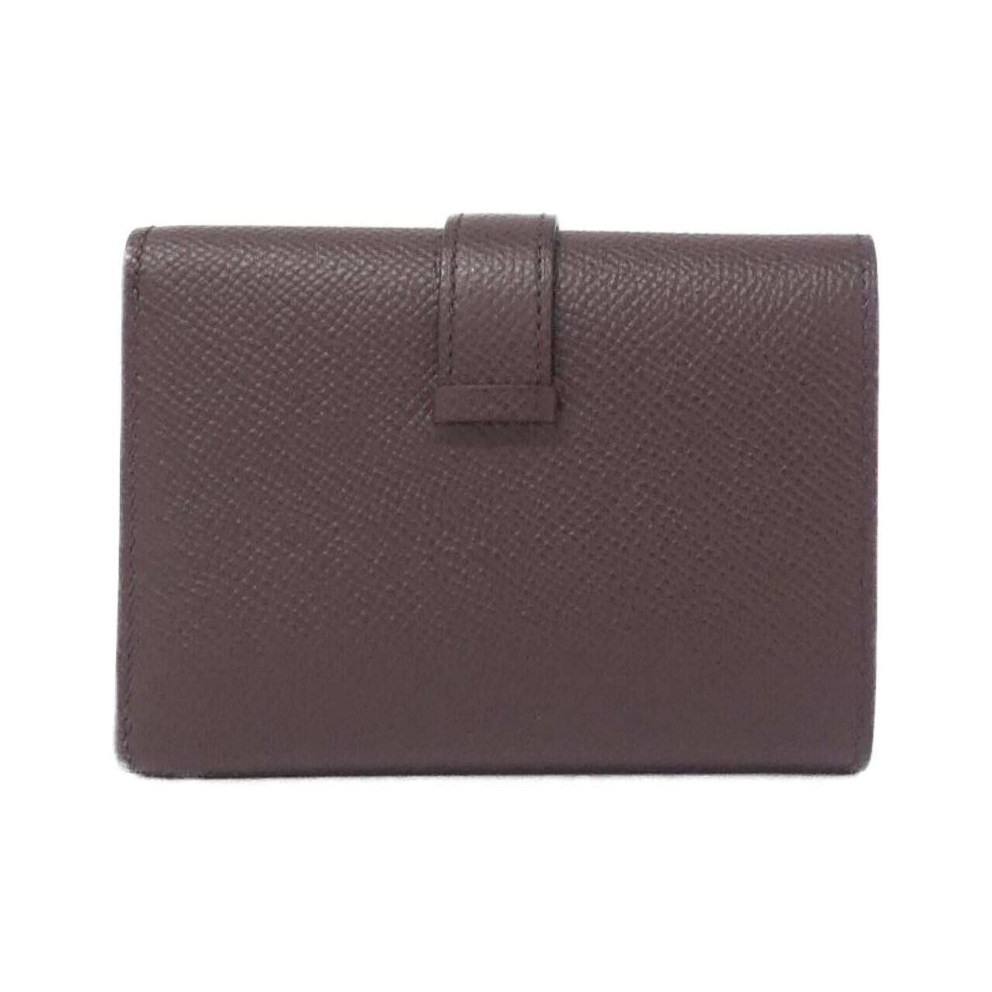 Hermes Beige Bleu Saphir Blue Epsom Leather Wallet (Tri-Fold) (Pre-Owned)