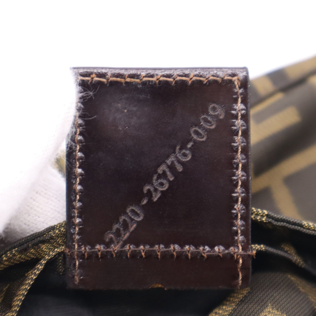 Fendi Zucca Brown Canvas Leather Shoulder Bag (Pre-Owned)