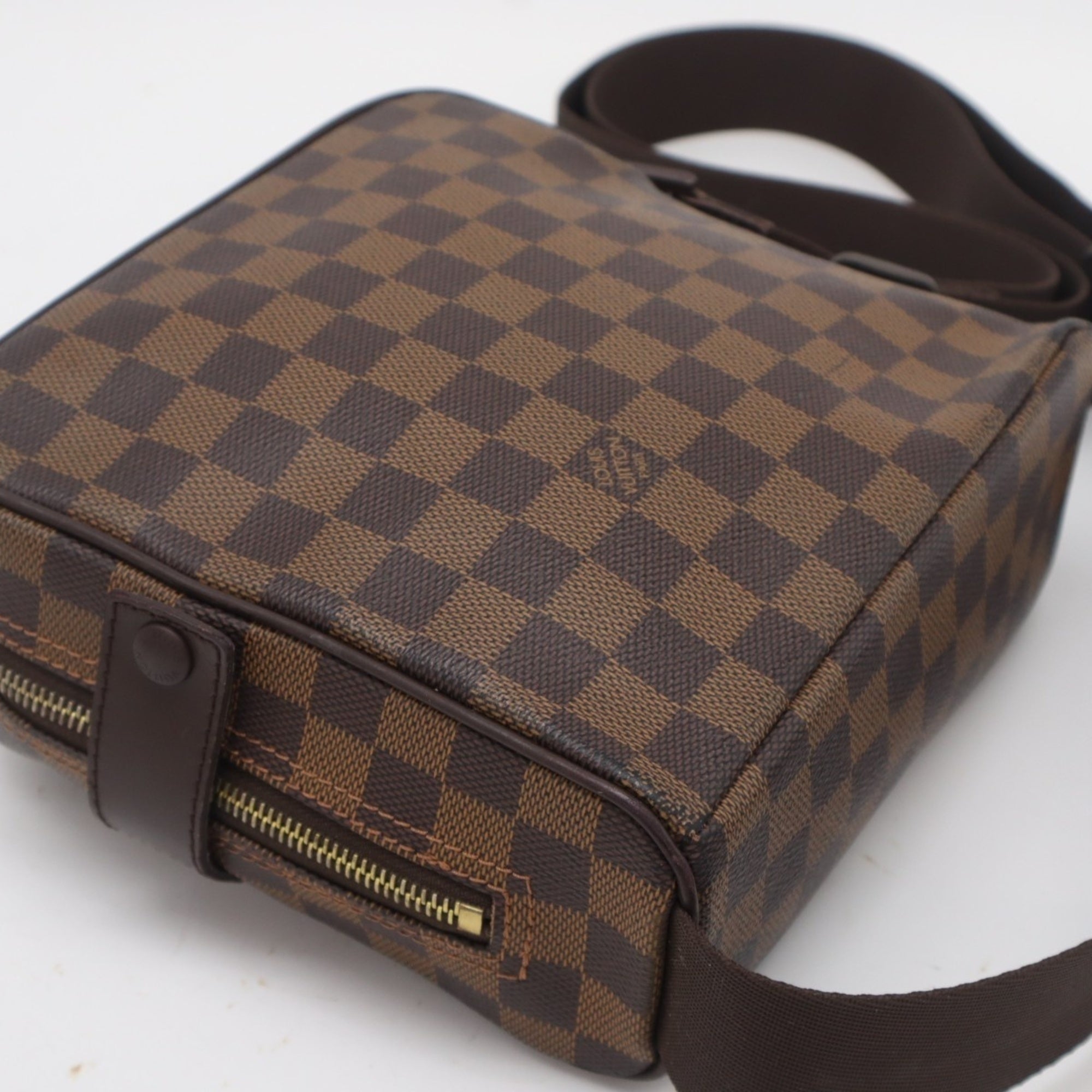 Louis Vuitton Damier Brown Coated Canvas Leather Shoulder Bag (Pre-Owned)