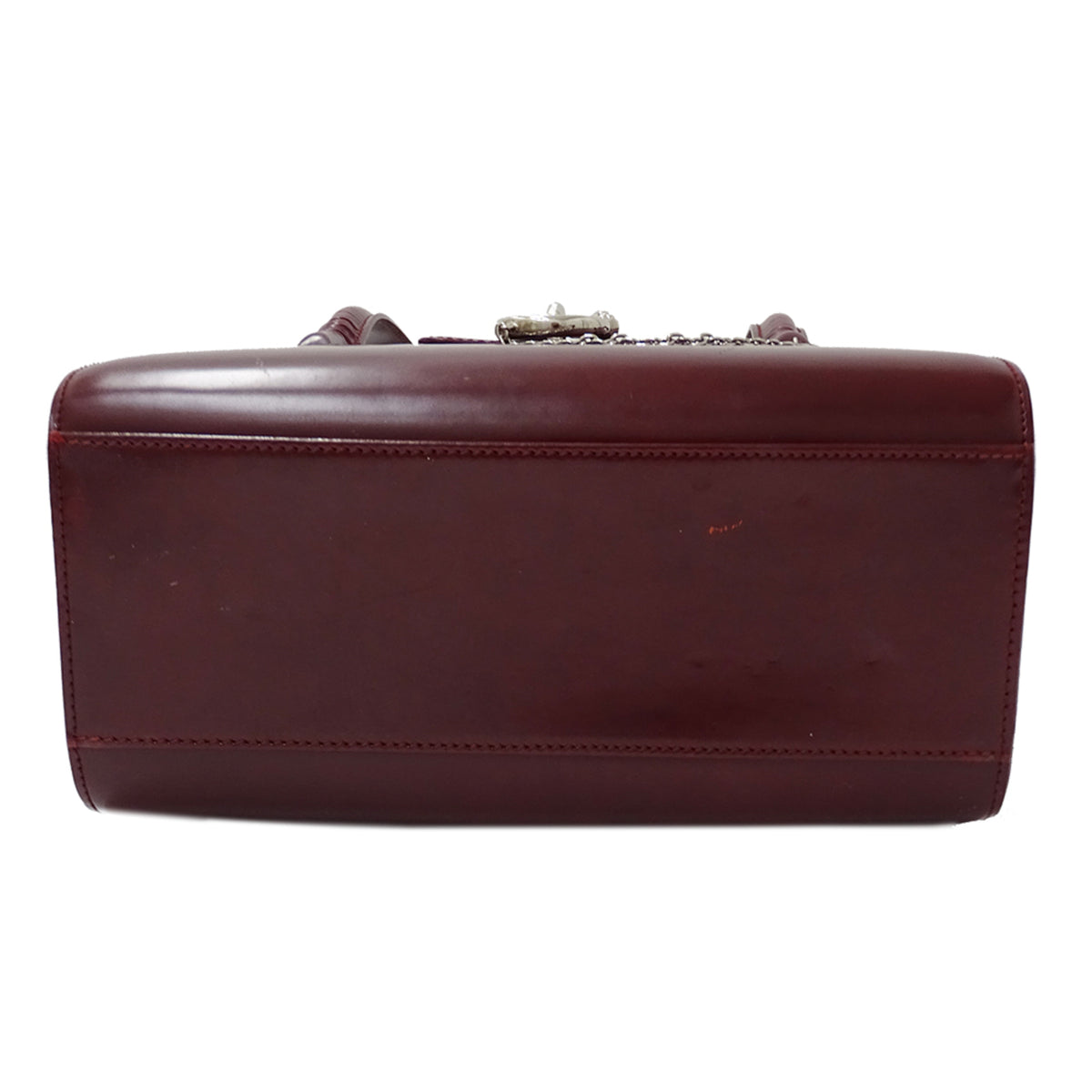 Cartier Panthère Bordeaux Patent Leather Handbag (Pre-Owned)