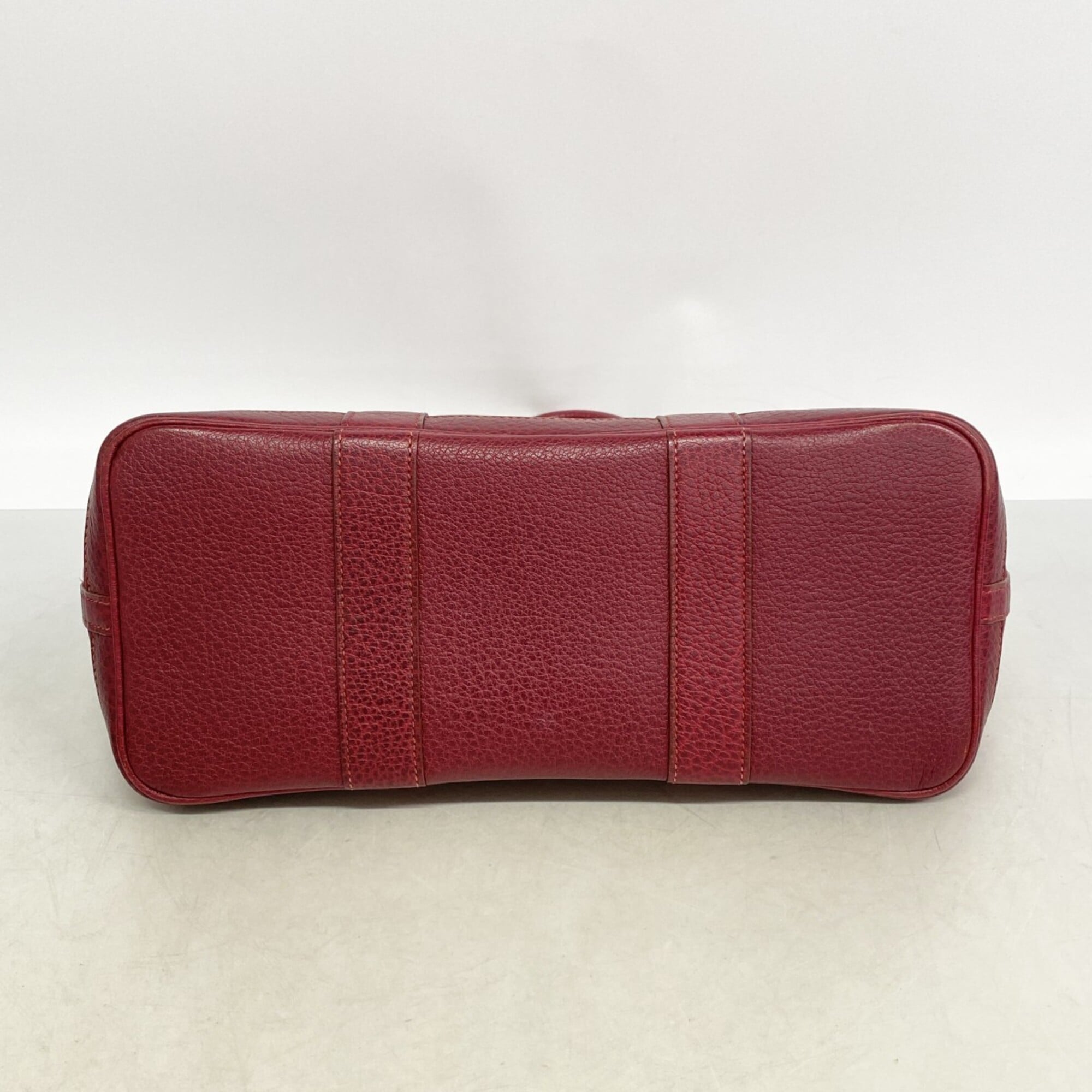 Hermes Red Color Toile Officier Handbag (Pre-Owned)