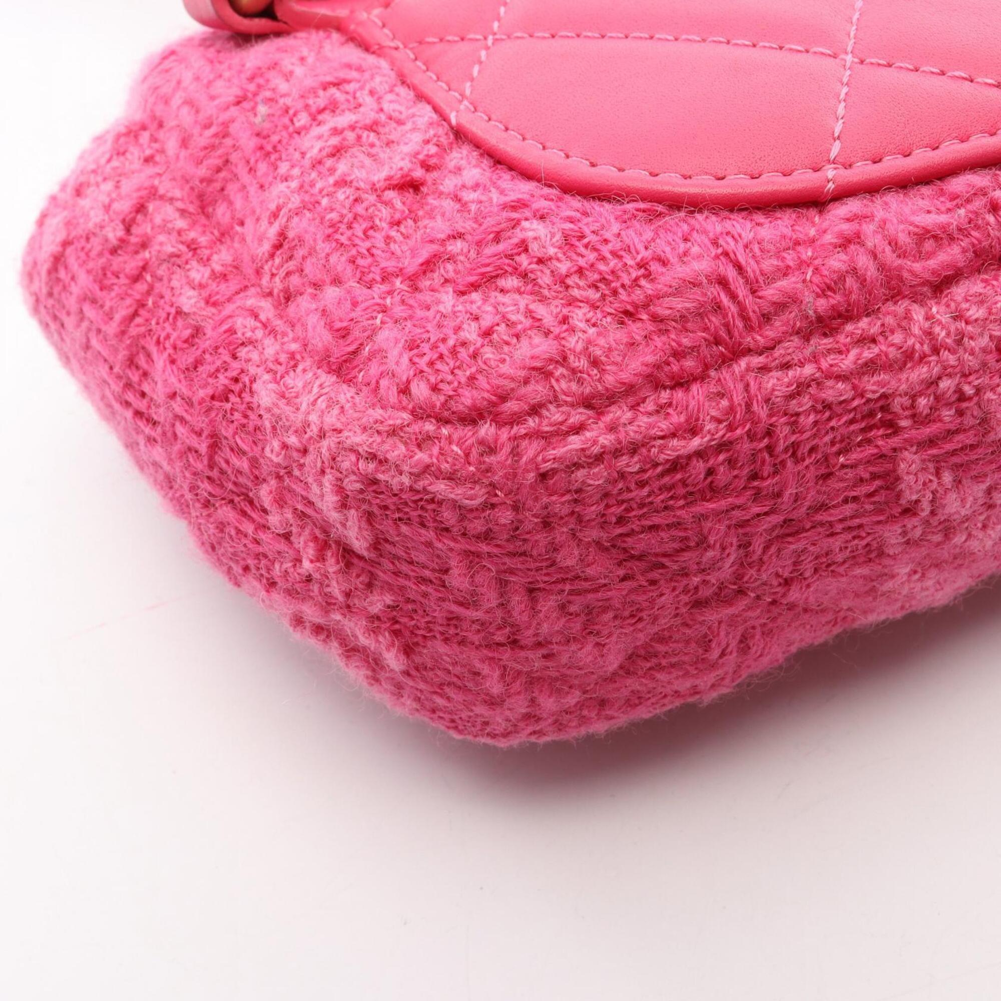 Chanel Pink Fabric Leather Fanny Pack Handbag (Pre-Owned)