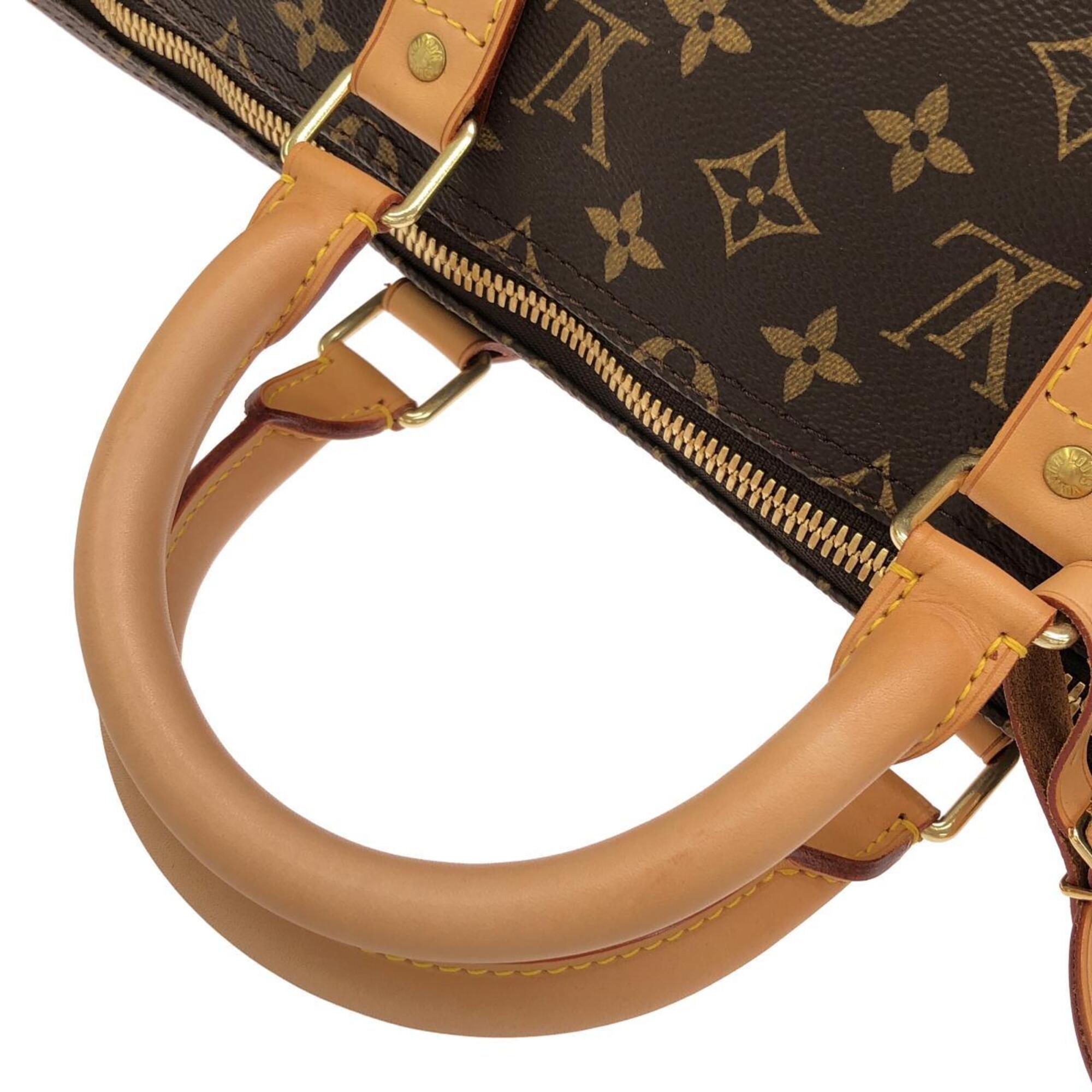 Louis Vuitton Marron Coated Canvas Boston Bag (Pre-Owned)