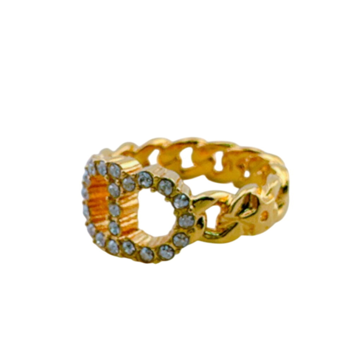 Christian Dior Gold Rhinestone (Pre-Owned)