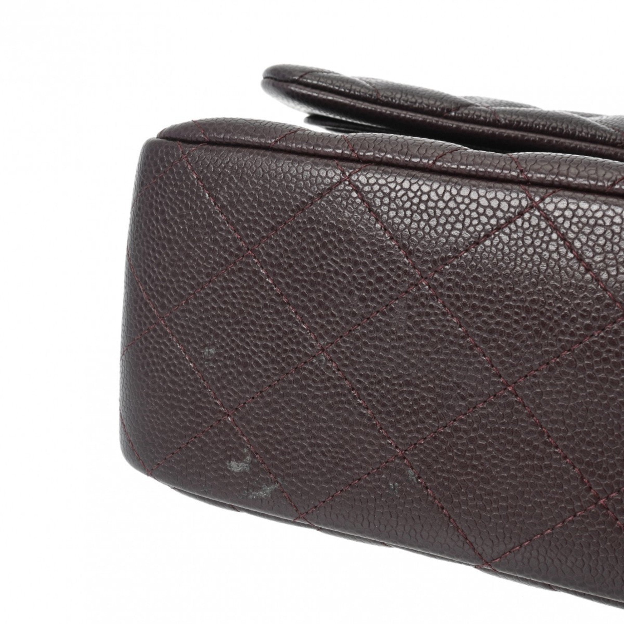 Chanel Purple Caviar Leather Shoulder Bag (Pre-Owned)