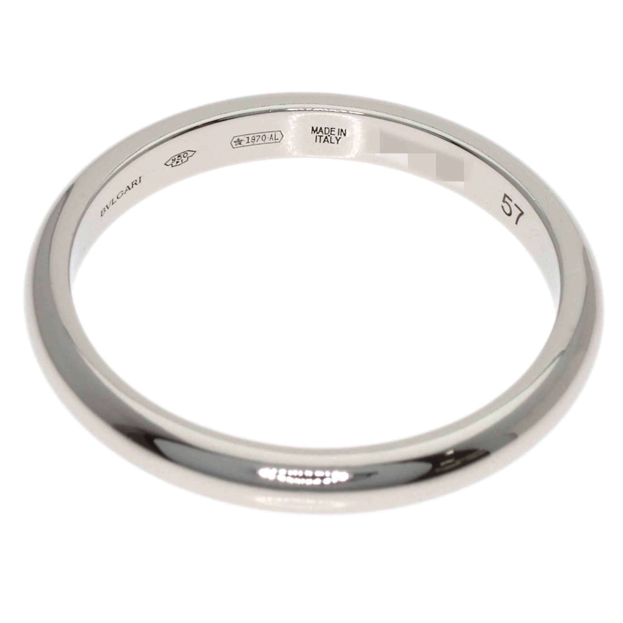 Bvlgari Platinum Platinum 950 Band Ring (Pre-Owned)