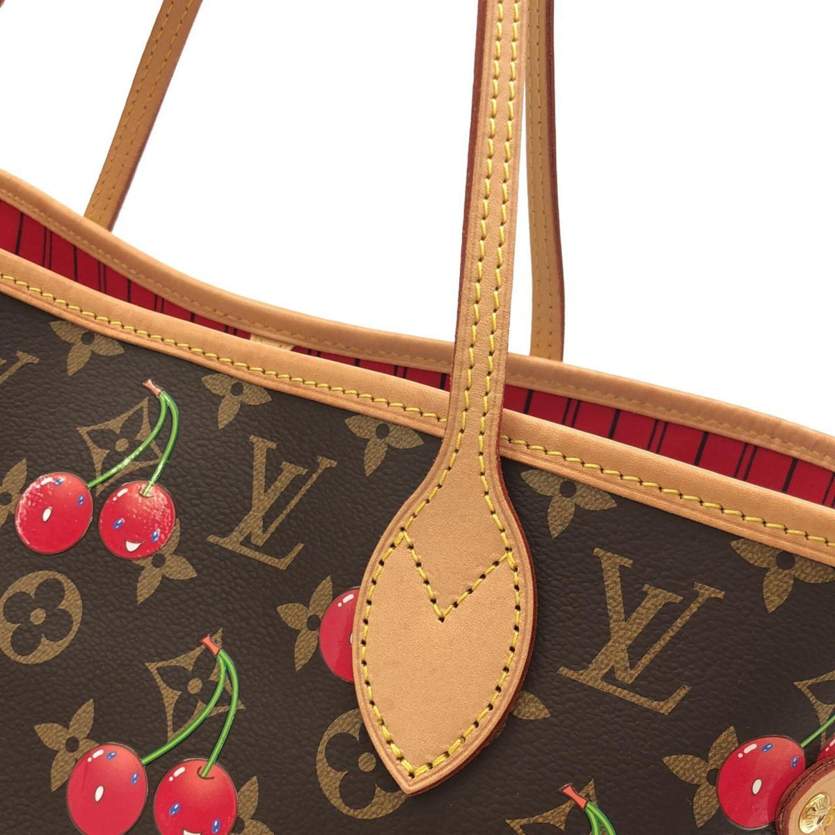 Louis Vuitton Marron Coated Canvas Handbag Pouch (Pre-Owned)