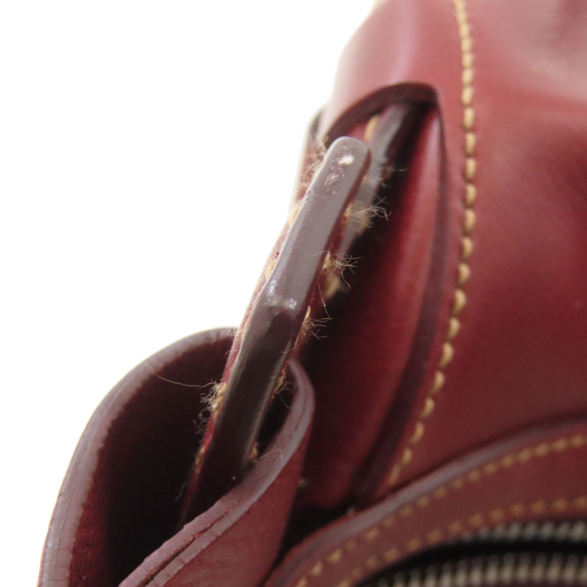 Salvatore Ferragamo Bordeaux Leather Shoulder Bag (Pre-Owned)