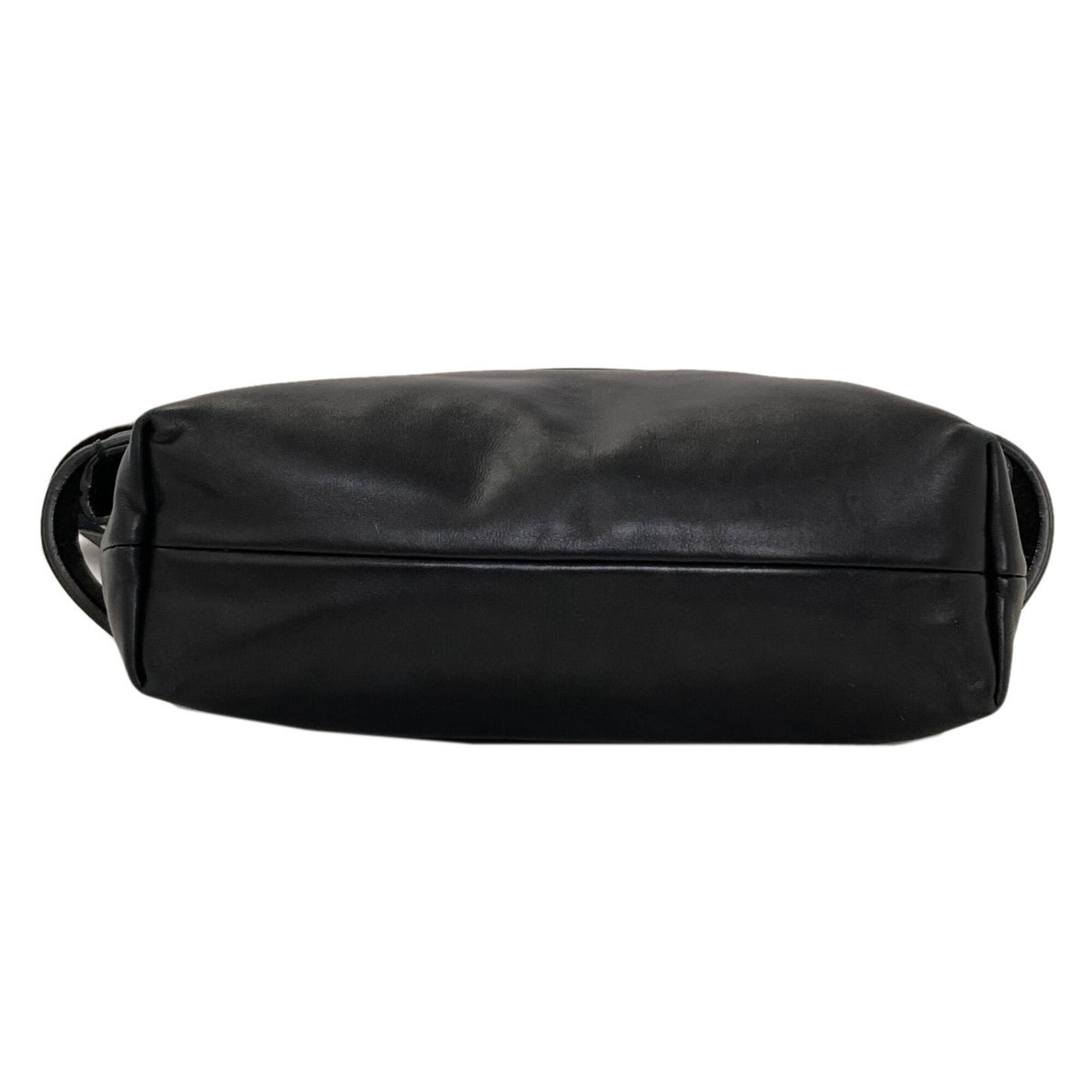 Bottega Veneta Black Leather Shoulder Bag (Pre-Owned)