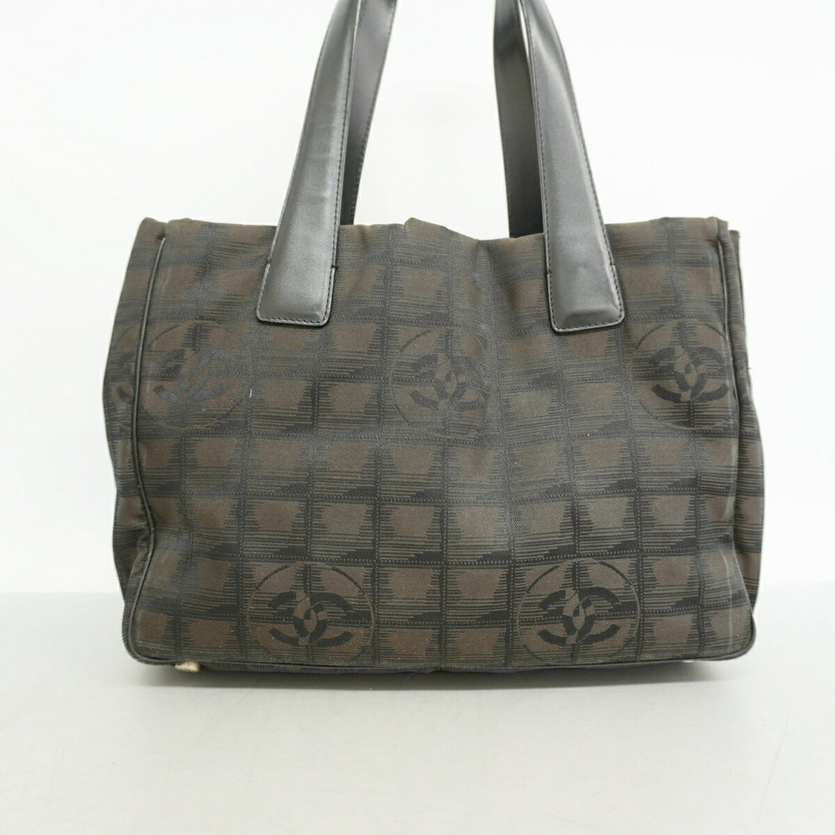 Chanel Black Brown Nylon Tote Bag (Pre-Owned)