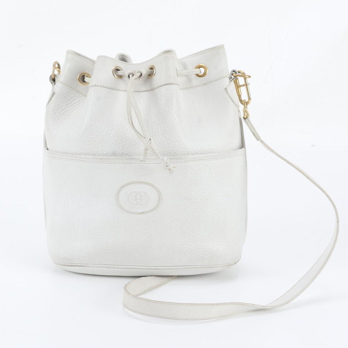 Gucci White Leather Crossbody Bag Shoulder Bag (Pre-Owned)