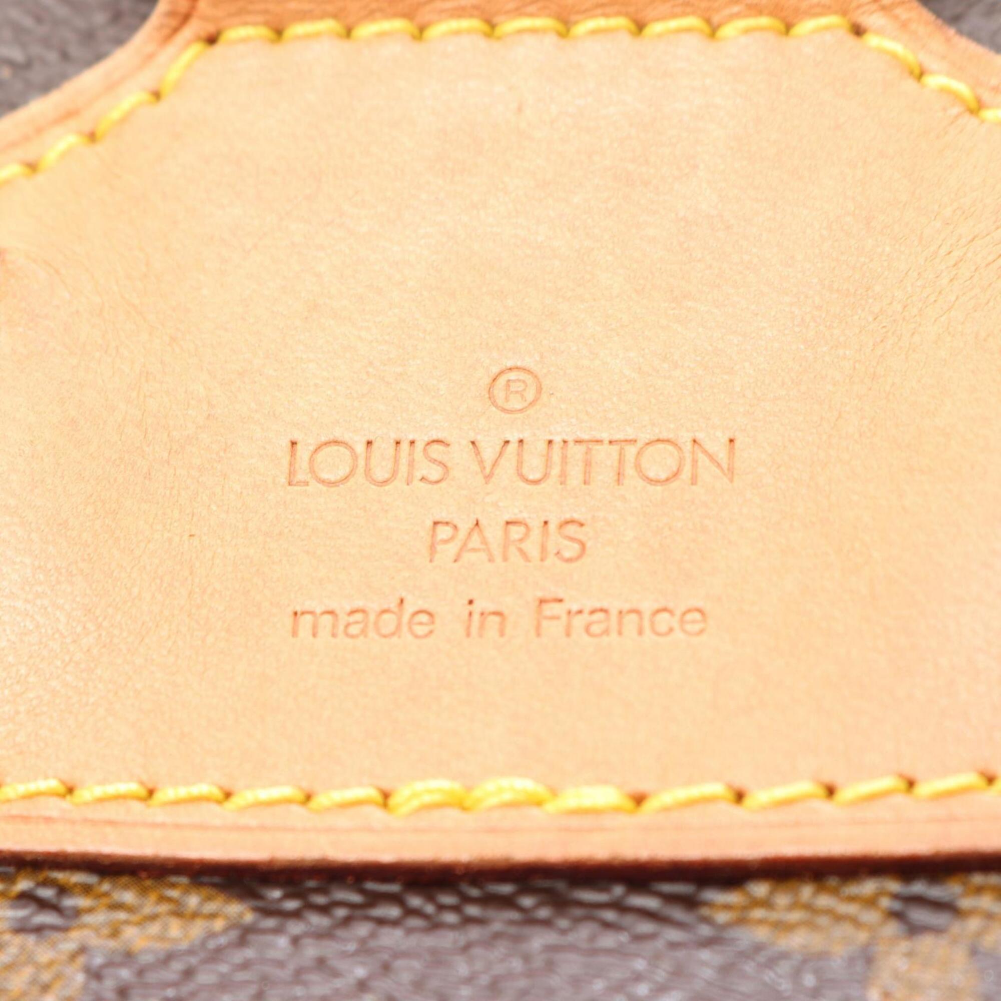 Louis Vuitton Brown Coated Canvas Leather Backpack Handbag (Pre-Owned)