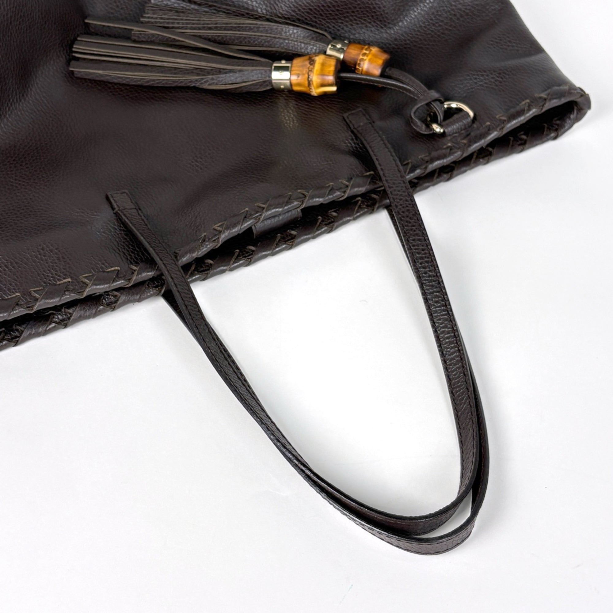 Gucci Brown Leather Tote Bag (Pre-Owned)