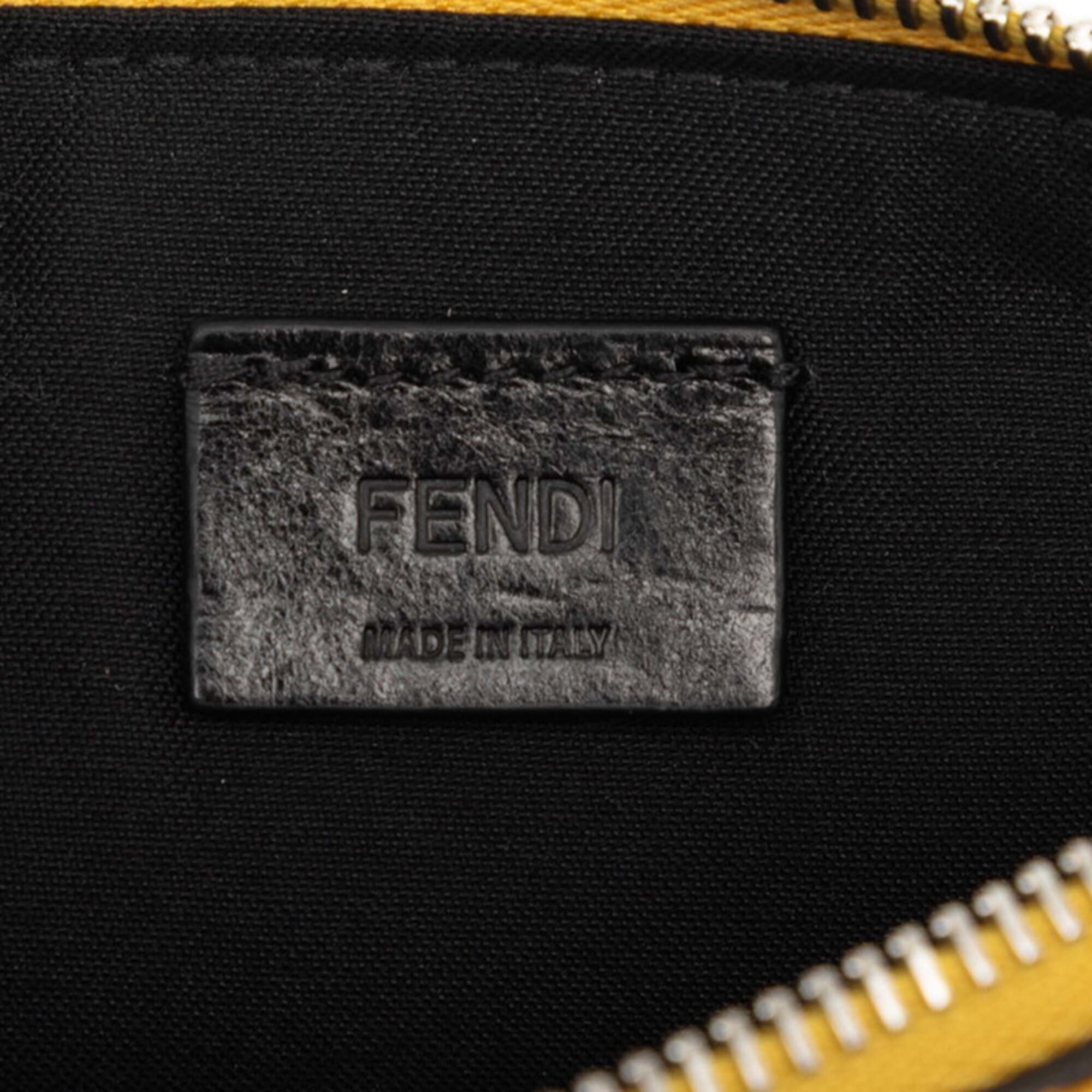 Fendi Yellow Leather Pochette Shoulder Bag (Pre-Owned)