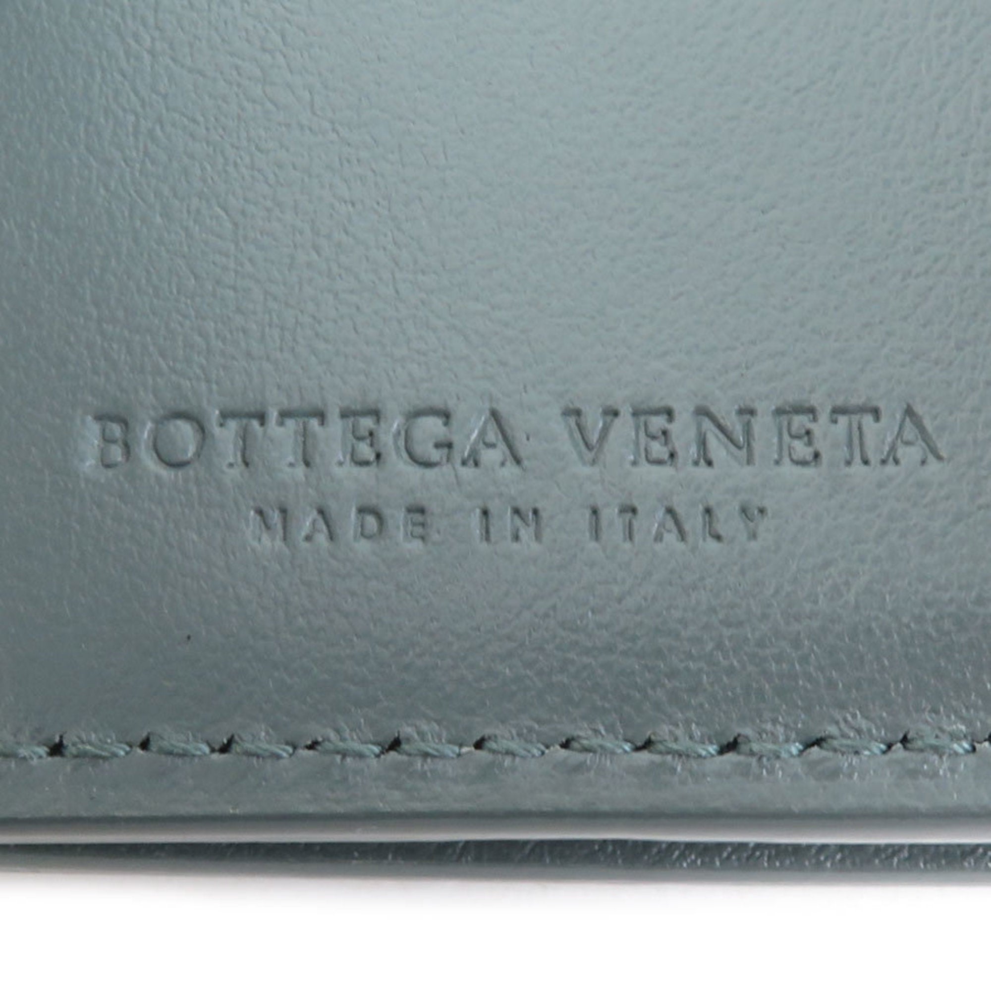 Bottega Veneta Gray Leather Wallet (Tri-Fold) (Pre-Owned)