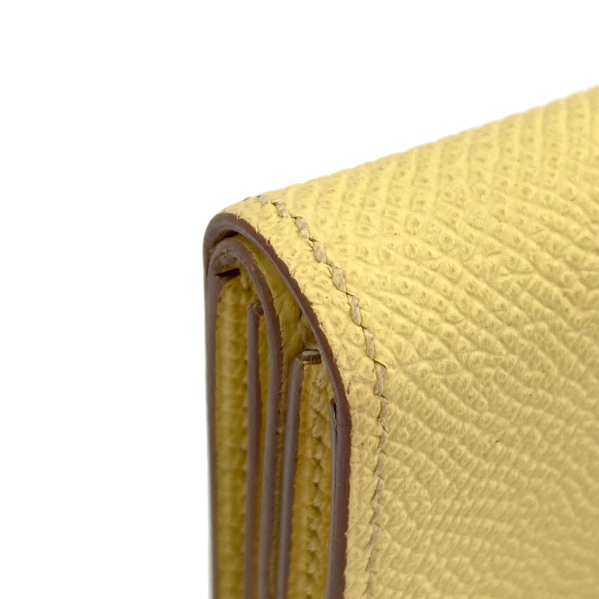 Hermes Yellow Epsom Leather Coin Purse/Coin Case (Pre-Owned)