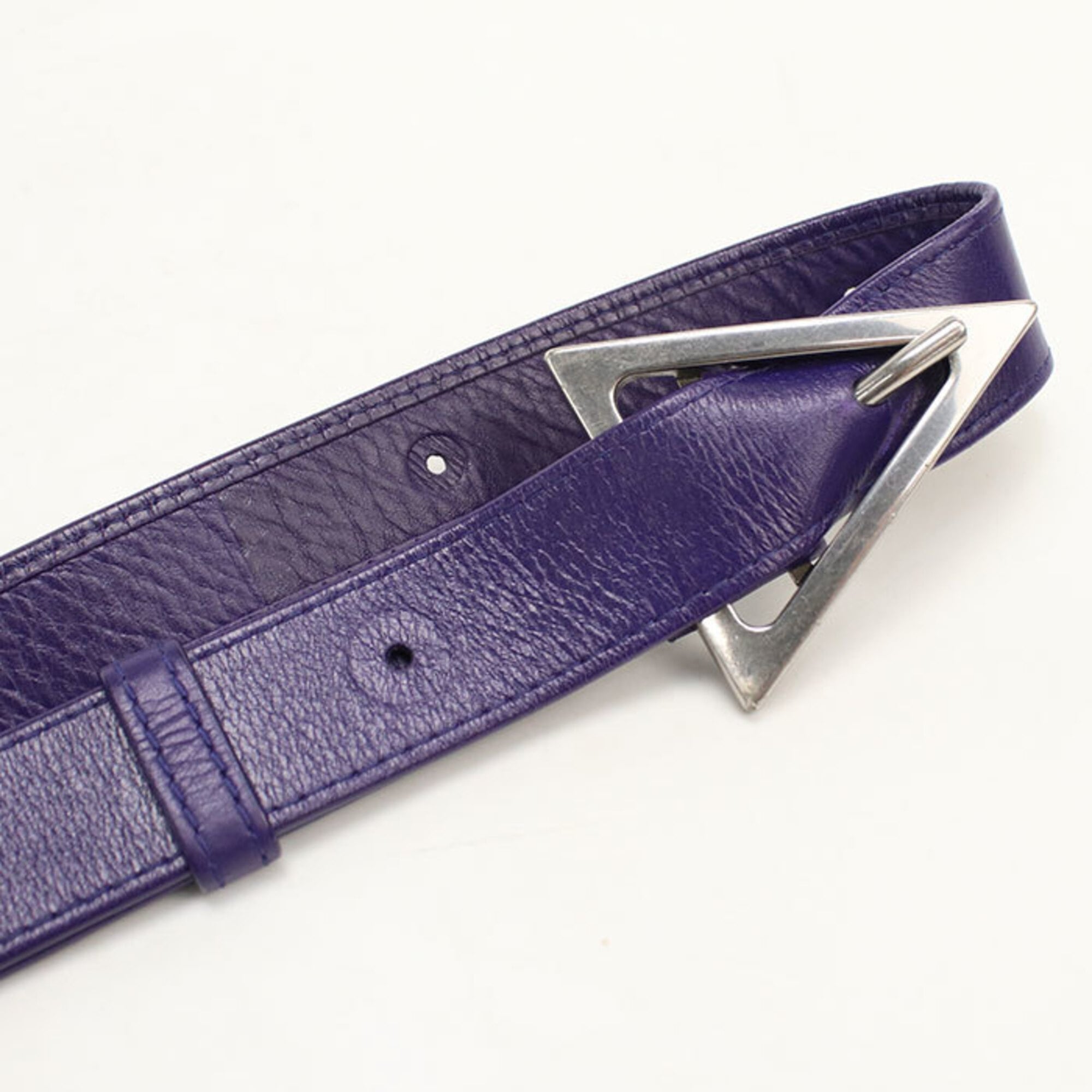 Bottega Veneta Purple Leather Shoulder Bag (Pre-Owned)