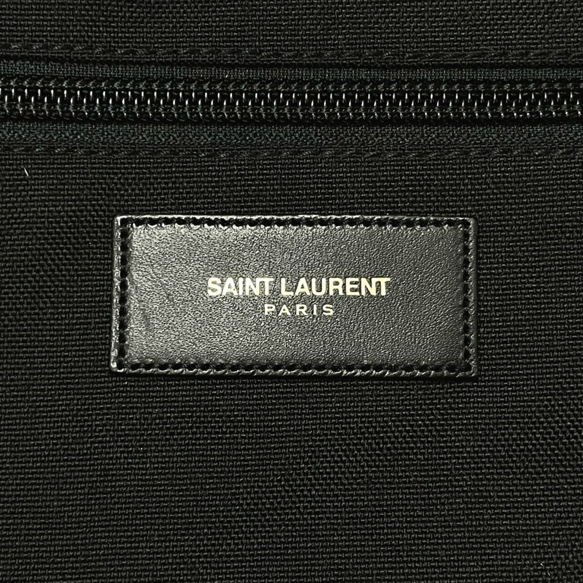 Saint Laurent Blue Red Color White Leather Canvas Backpack (Pre-Owned)