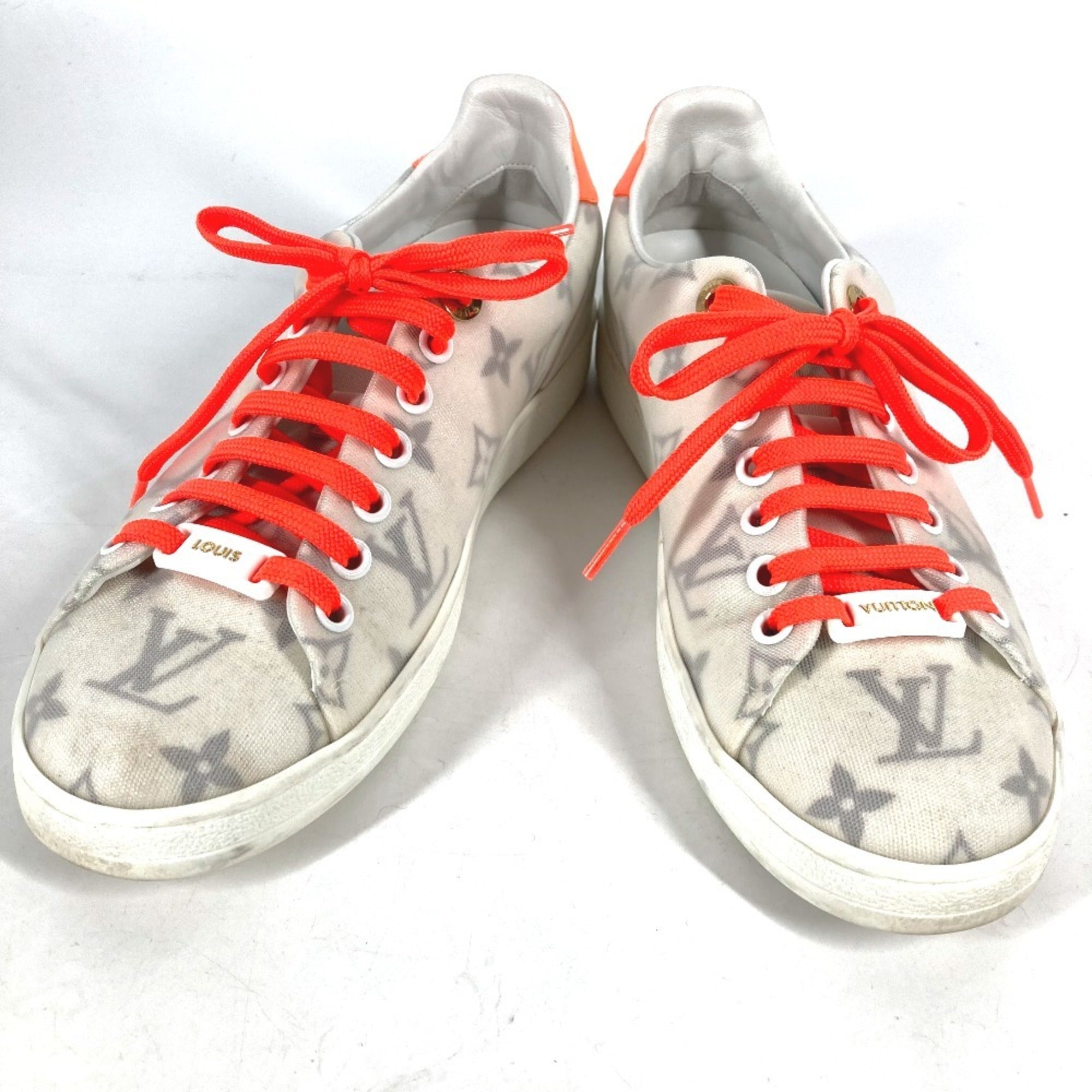 Louis Vuitton Orange White Sneakers (Pre-Owned)
