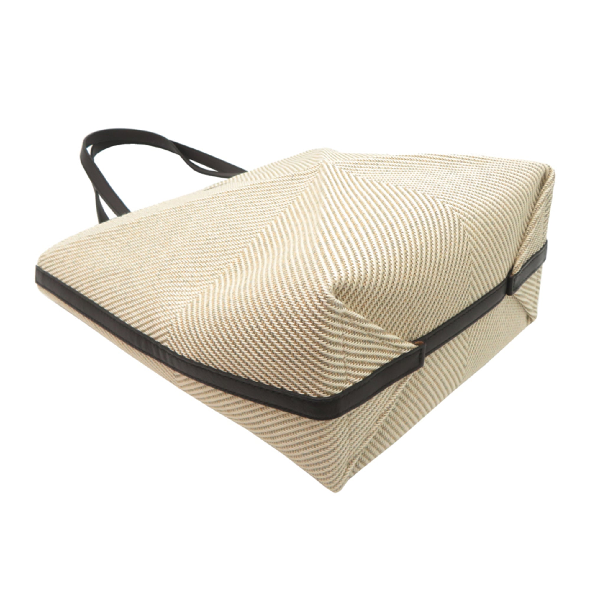 Loewe Beige Canvas Leather Tote Bag (Pre-Owned)