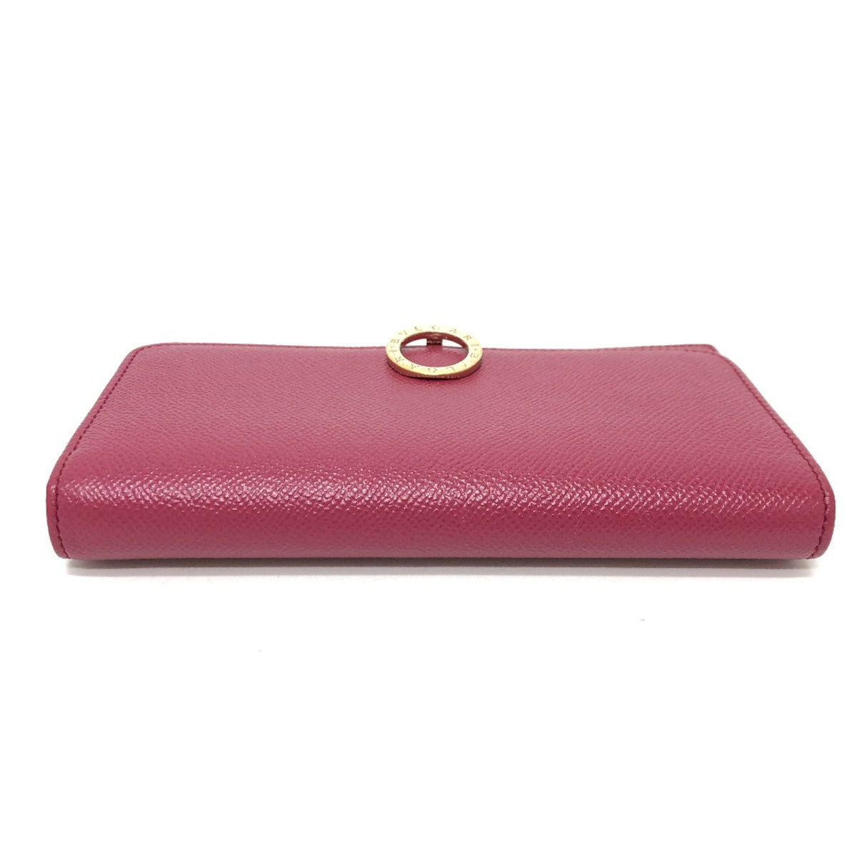 Bvlgari Pink Leather Long Wallet (Bi-Fold) (Pre-Owned)