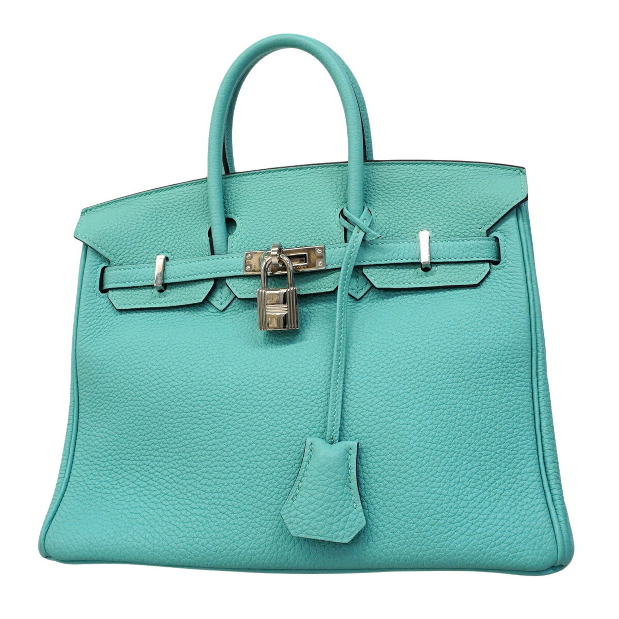 Hermes Blue Atoll Togo Leather Handbag (Pre-Owned)