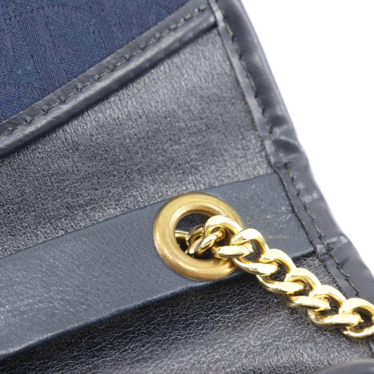 Christian Dior Navy Canvas Shoulder Bag (Pre-Owned)