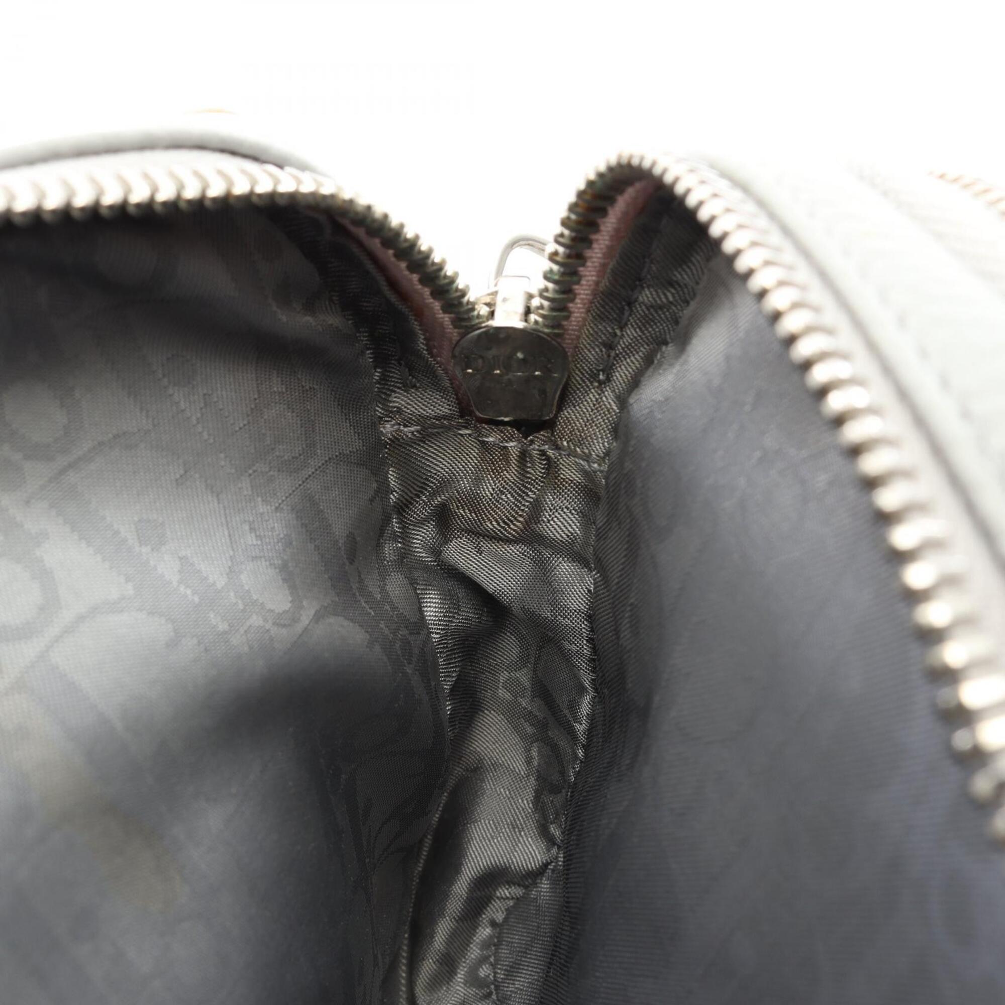 Christian Dior Gray Leather Handbag Shoulder Bag (Pre-Owned)