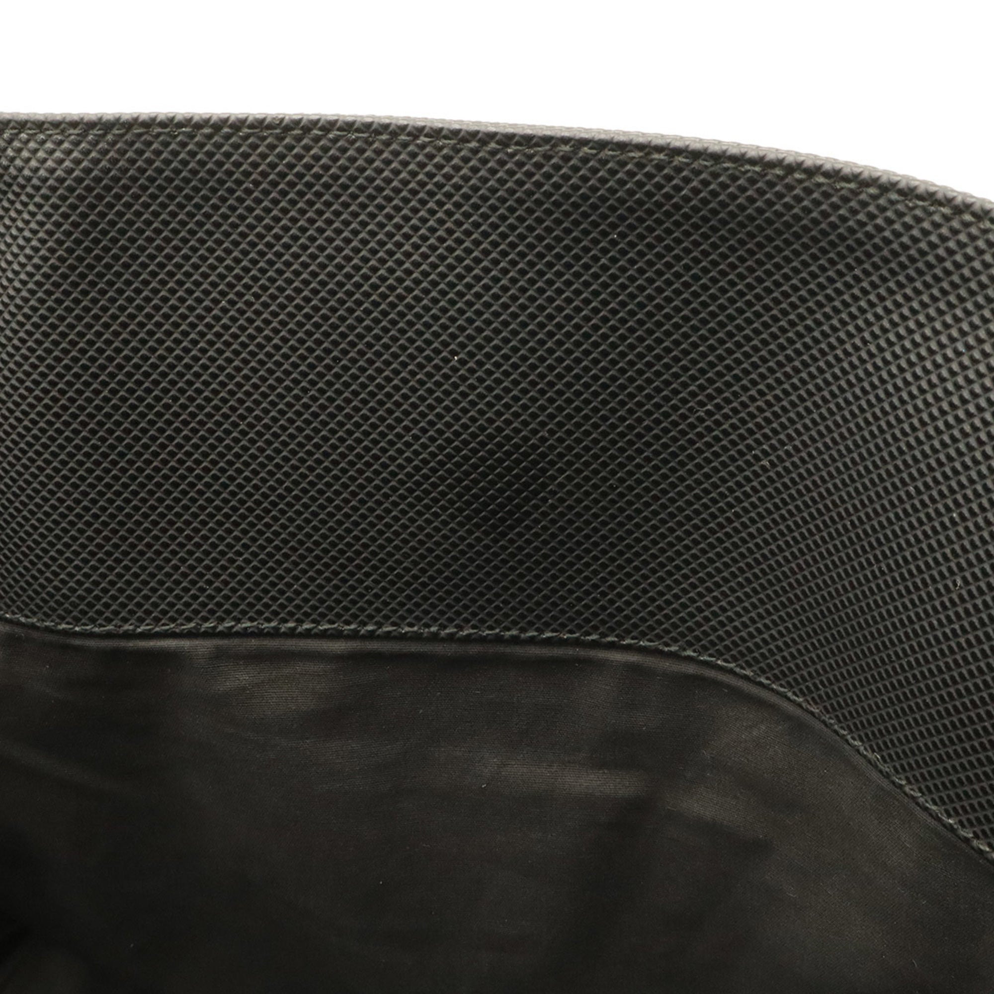 Bottega Veneta Black Dark Brown Coated Canvas Leather Shoulder Bag Tote Bag (Pre-Owned)