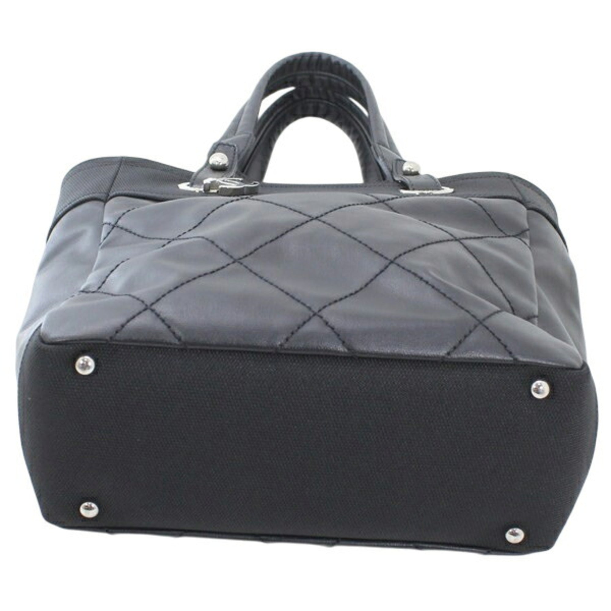 Chanel Black Pvc Leather Tote Bag (Pre-Owned)