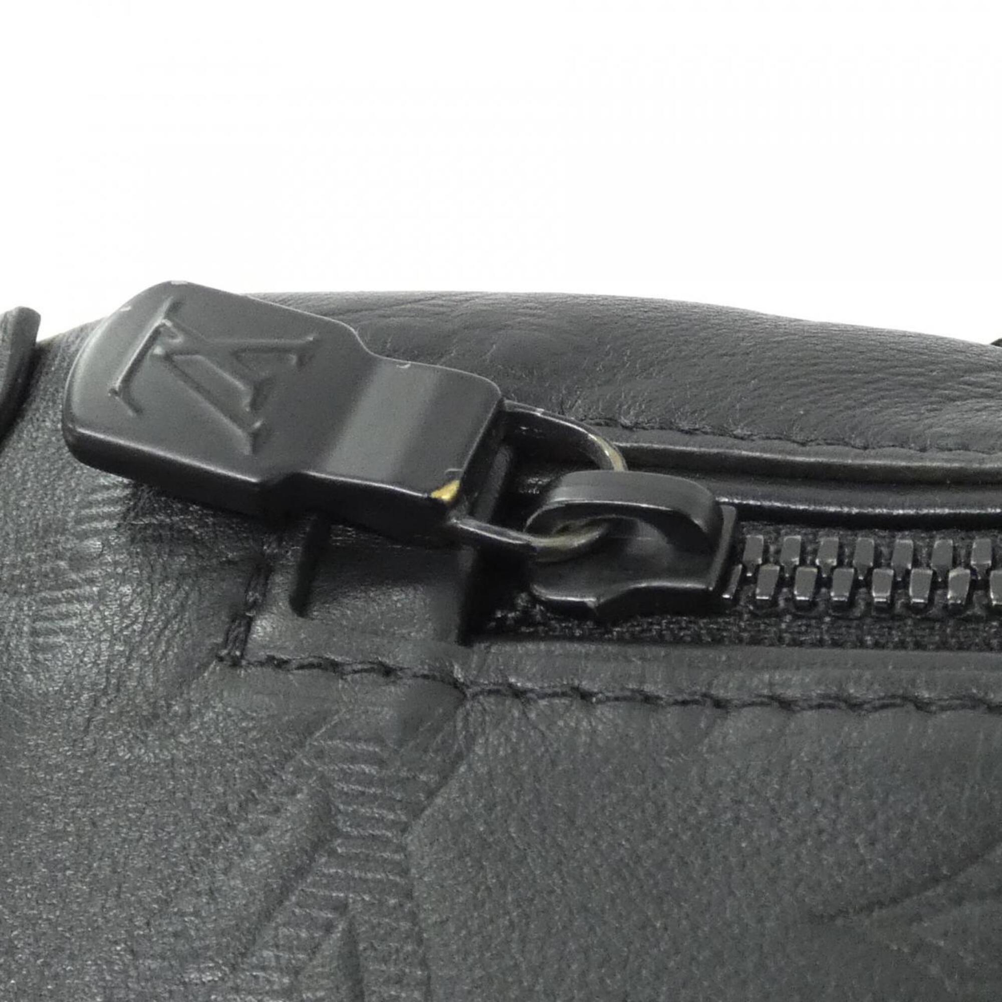 Louis Vuitton Black Leather Shoulder Bag (Pre-Owned)