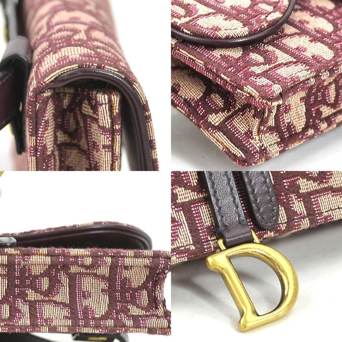 Christian Dior Bordeaux Canvas Leather Fanny Pack (Pre-Owned)