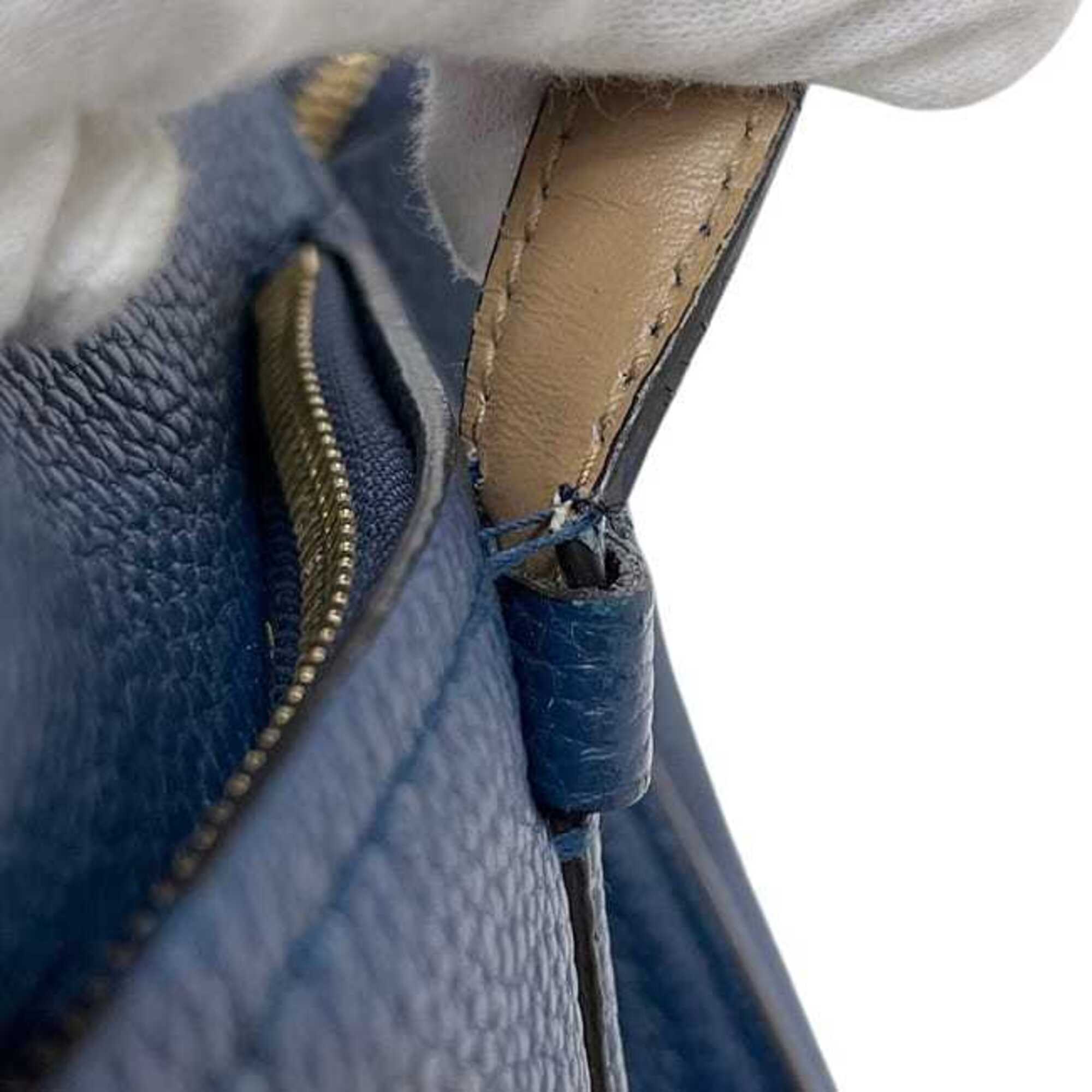 Salvatore Ferragamo Blue Leather Tote Bag (Pre-Owned)