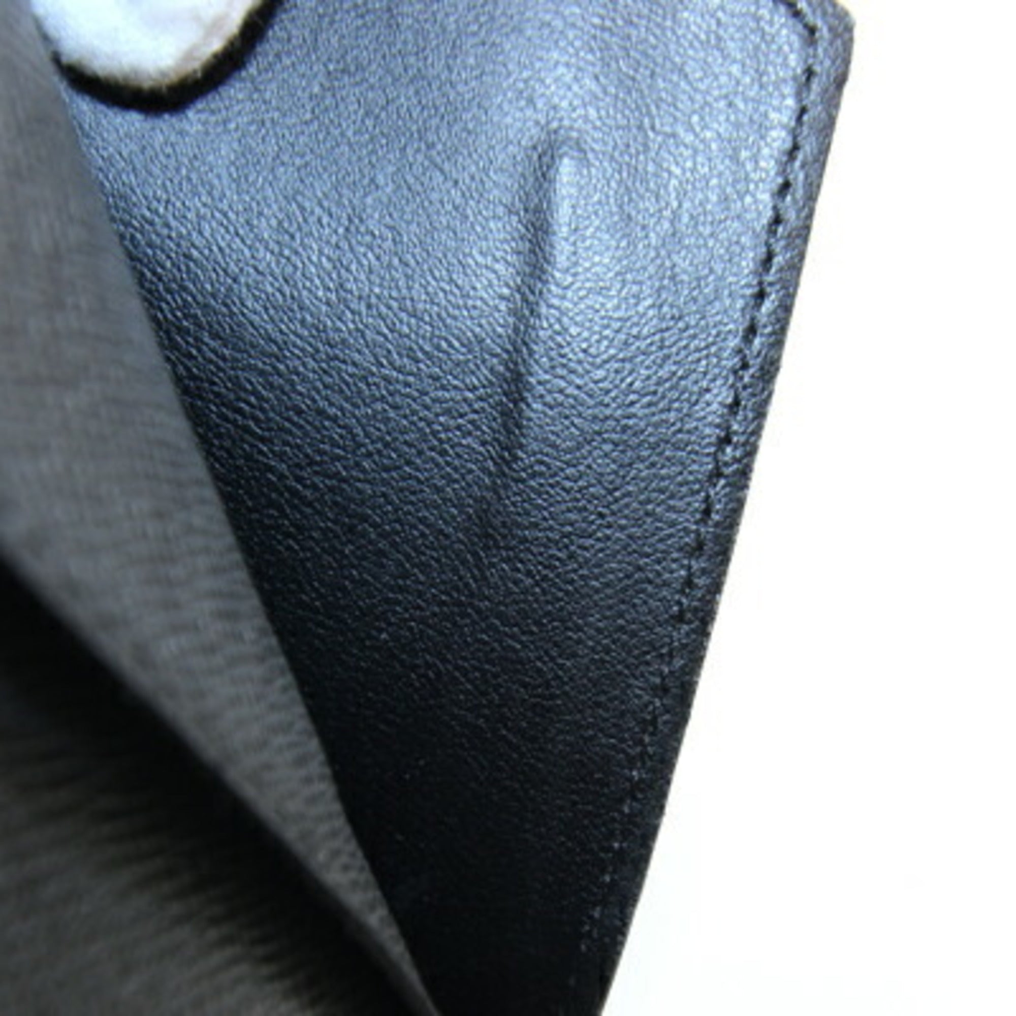 Louis Vuitton Black Noir Taiga Leather Long Bill Wallet (Bi-Fold) (Pre-Owned)