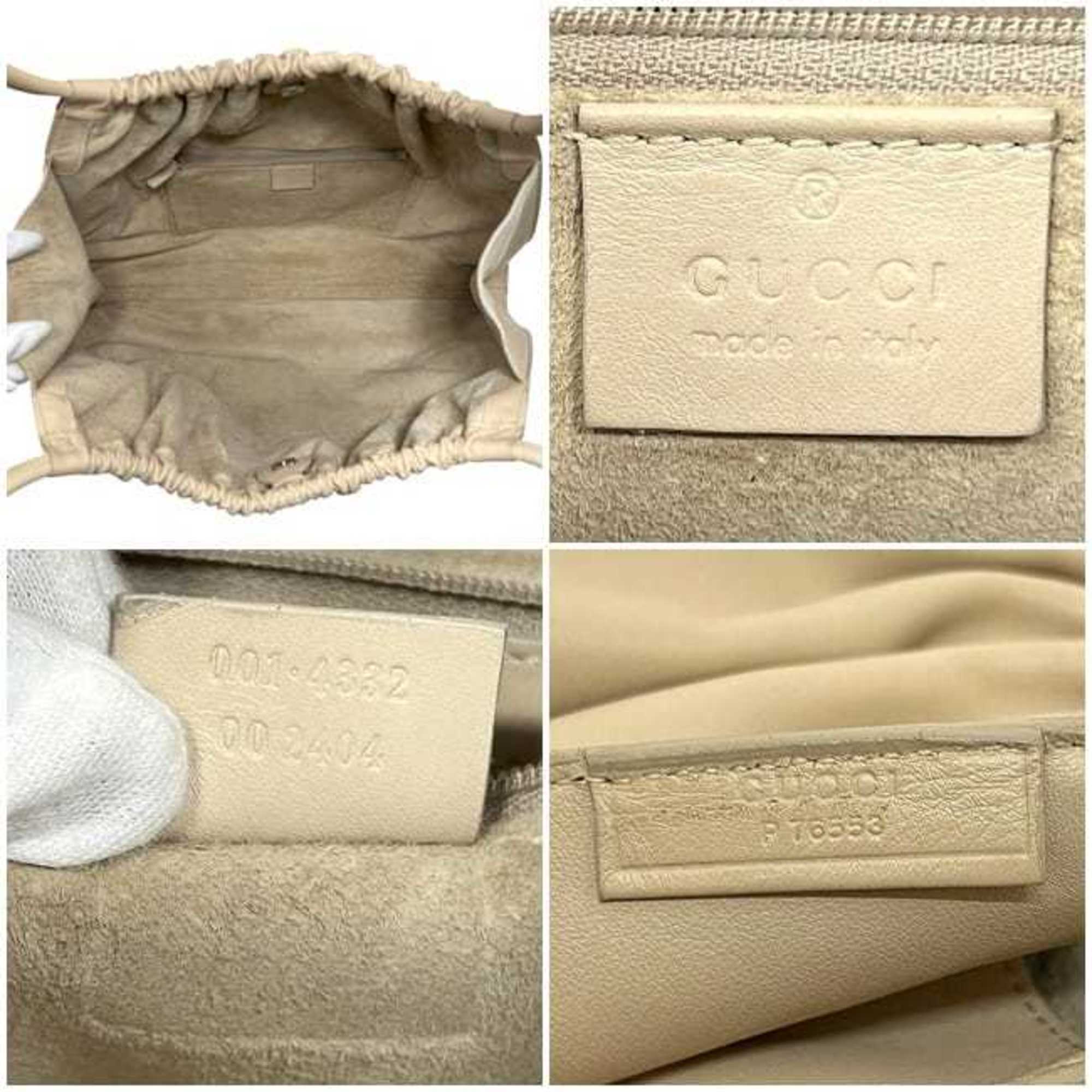 Gucci Beige Leather Tote Bag (Pre-Owned)