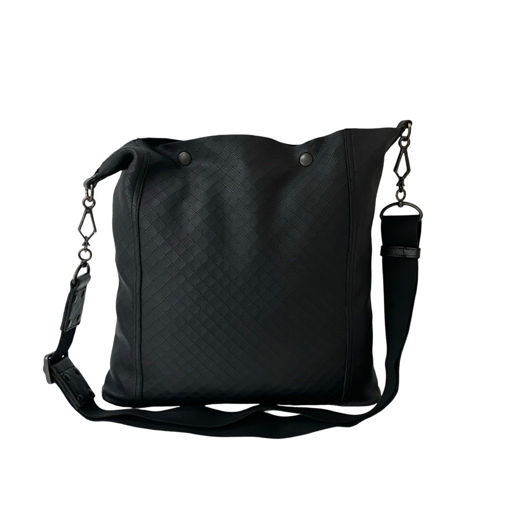 Bottega Veneta Black Leather Shoulder Bag (Pre-Owned)