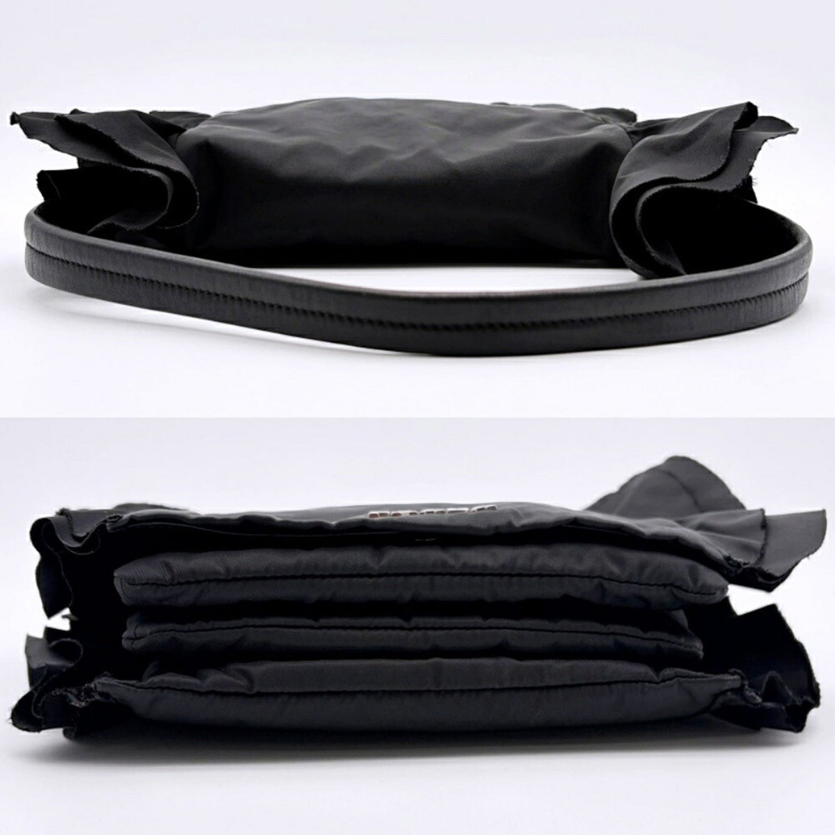 Prada Black Nylon Leather Shoulder Bag (Pre-Owned)