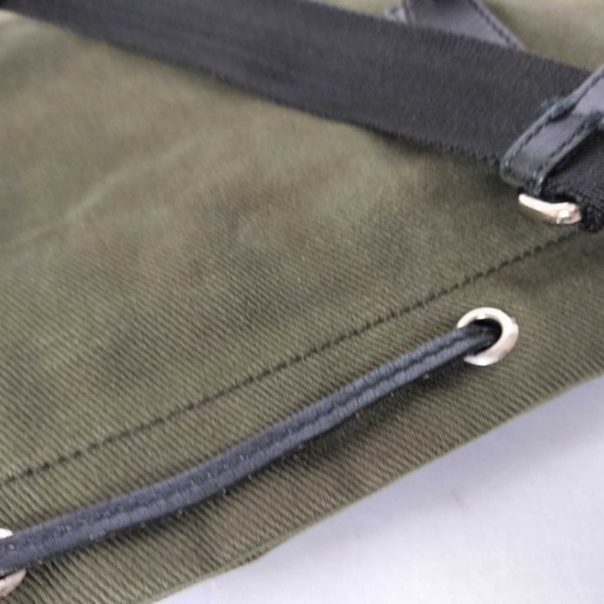 Yves Saint Laurent Kahala Khaki Brown Canvas Leather Tote Bag (Pre-Owned)