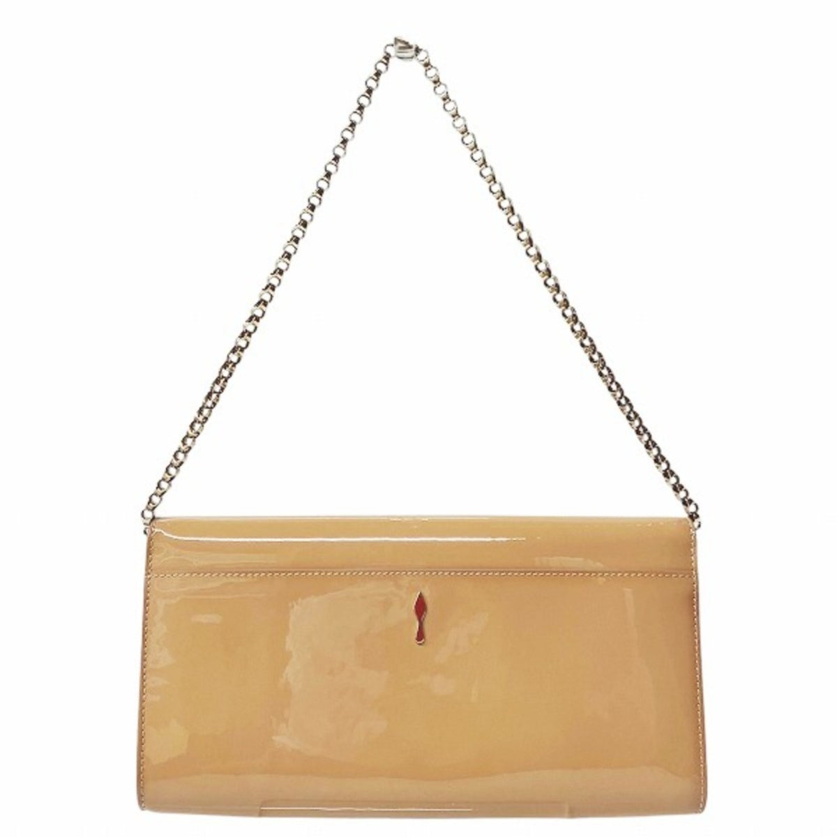 Christian Louboutin Beige Patent Leather Shoulder Bag (Pre-Owned)