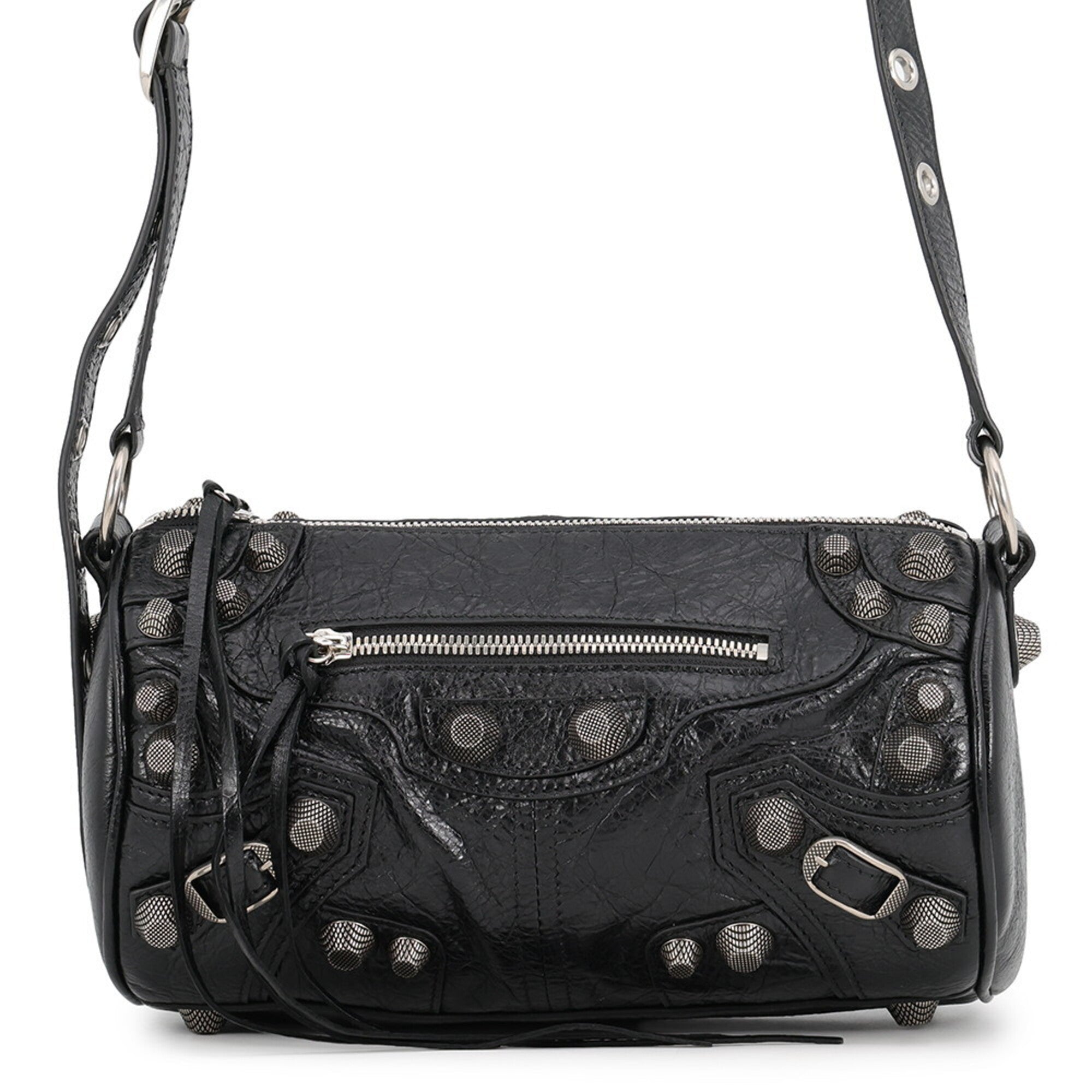 Balenciaga Black Leather Handbag Shoulder Bag (Pre-Owned)
